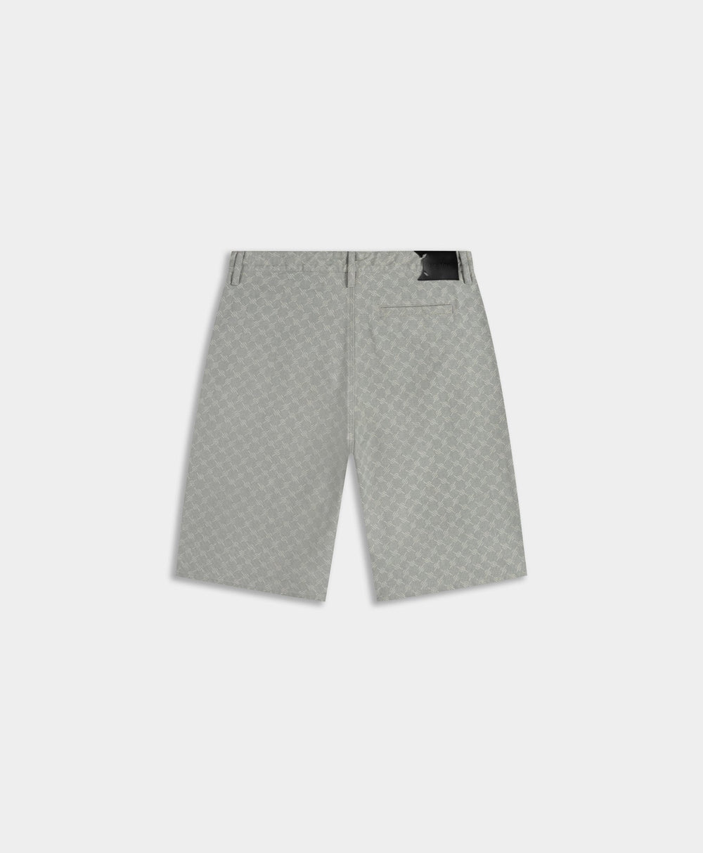 DP - Mirage Grey Washed Monogram Woven Shorts - Packshot - Rear