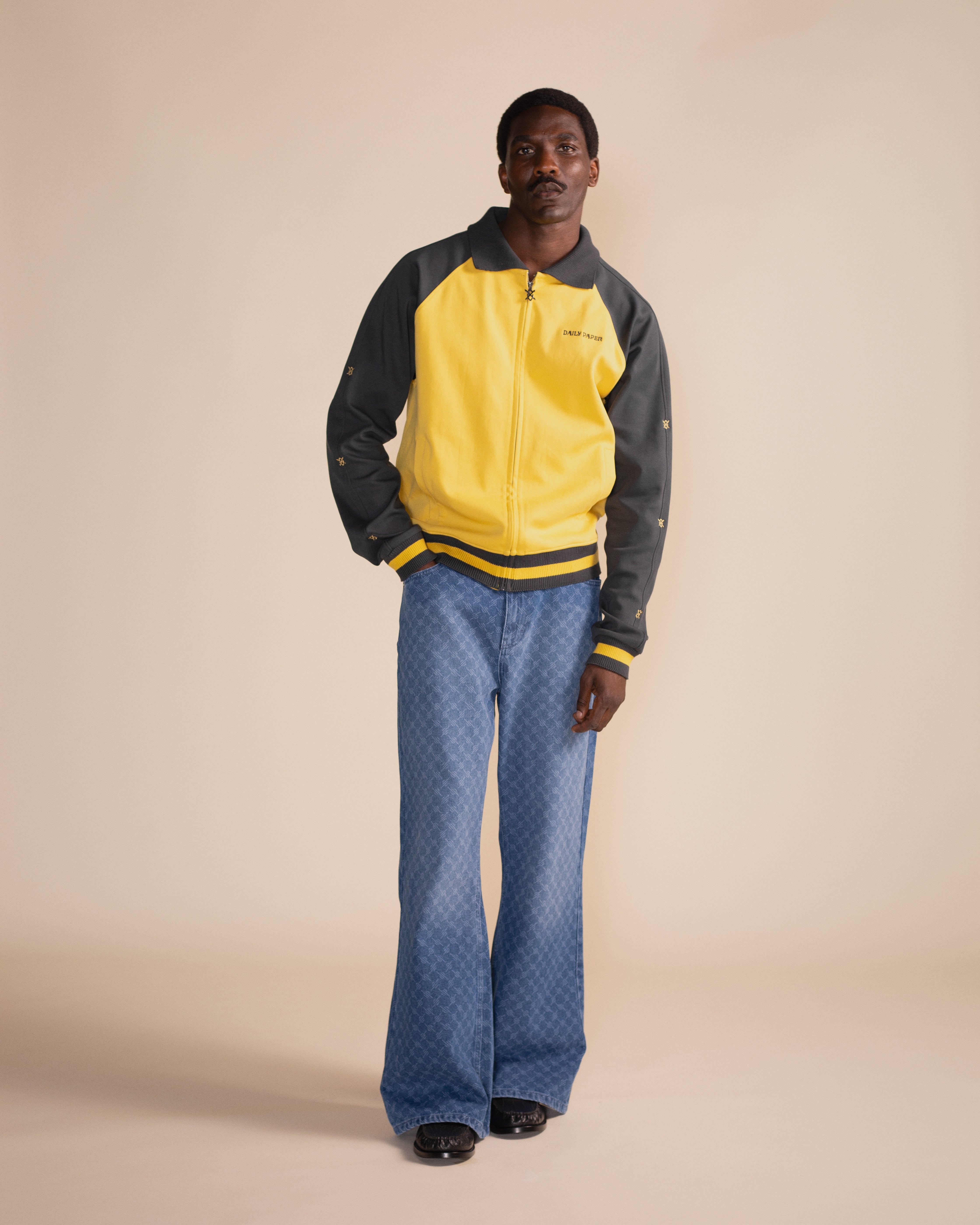 DP - Grey Dias Stacked Colour Blocking Track Jacket - Modelshot - mens