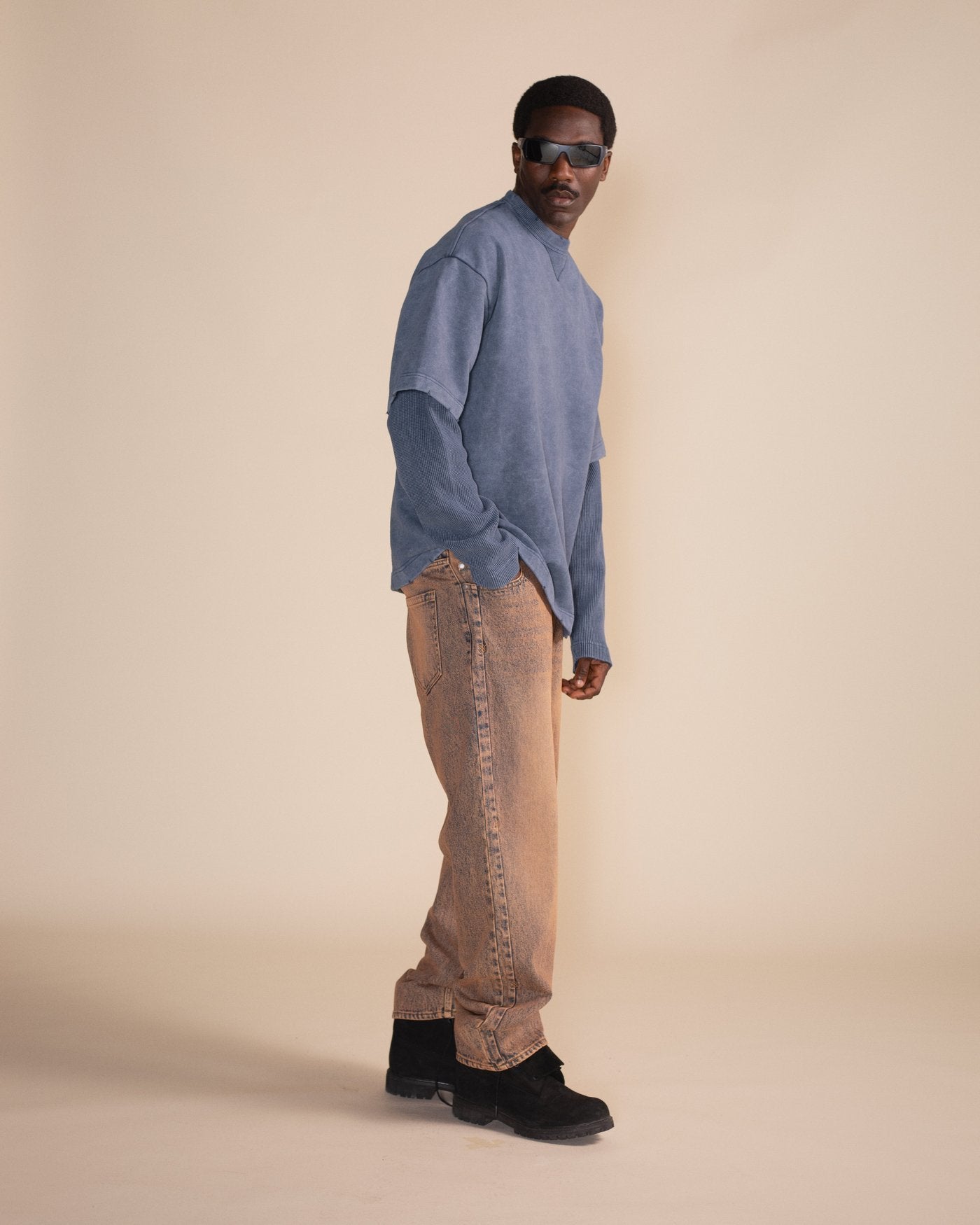 DP - Big Dipper Blue Layered LS T-Shirt - Modelshotsx - mens