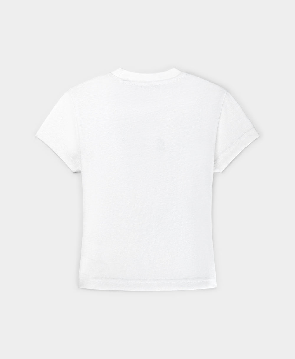 DP - White Sticker Cap Sleeve T-Shirt - Packshot - rear