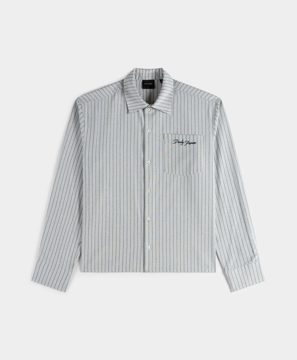 DP - Green Stripe Stripe Script Shirt - Packshot - front 