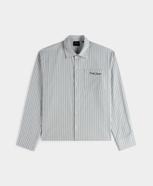 DP - Green Stripe Stripe Script Shirt - Packshot - front 