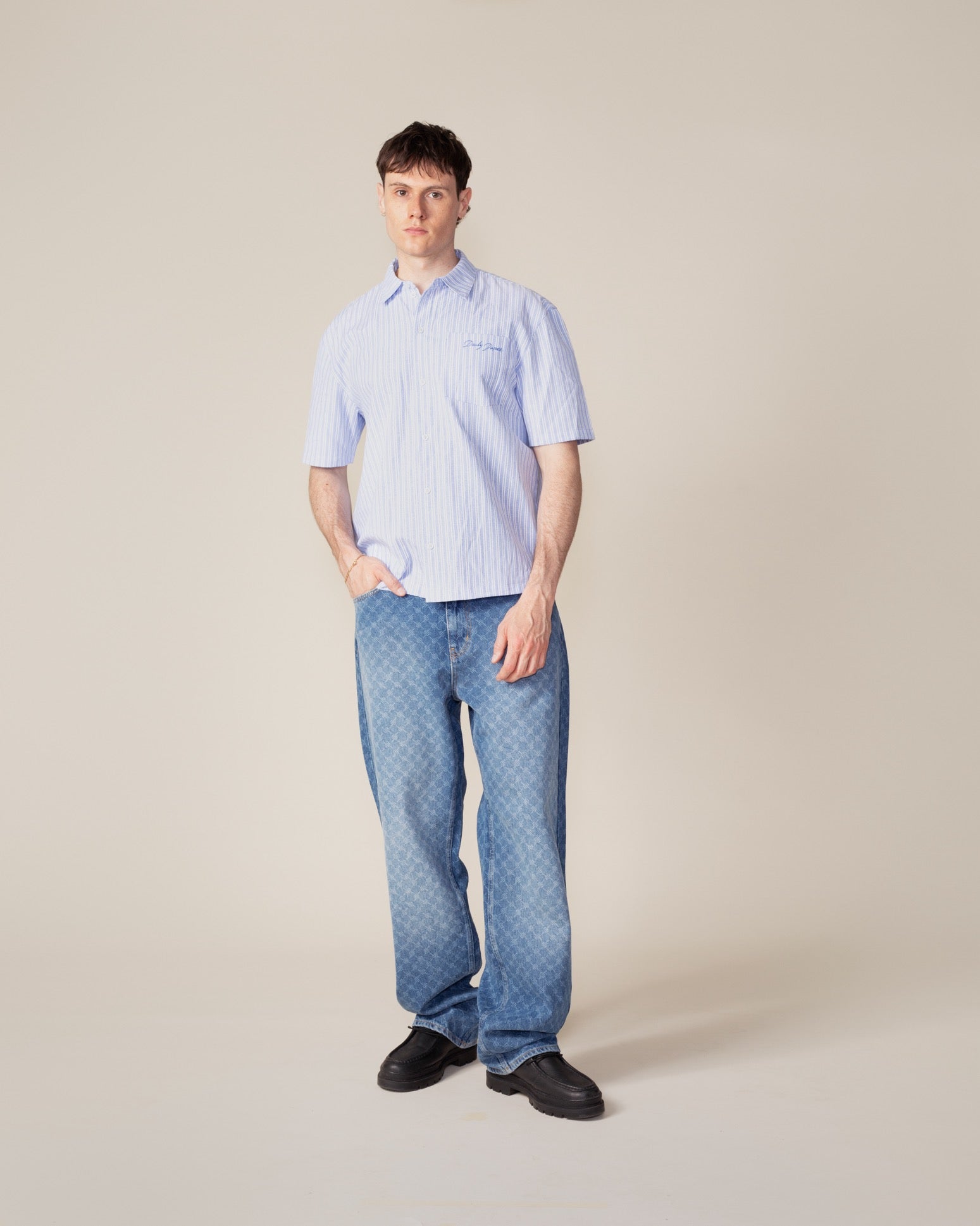 DP - Blue Stripe Shirt - Modelshot - mens