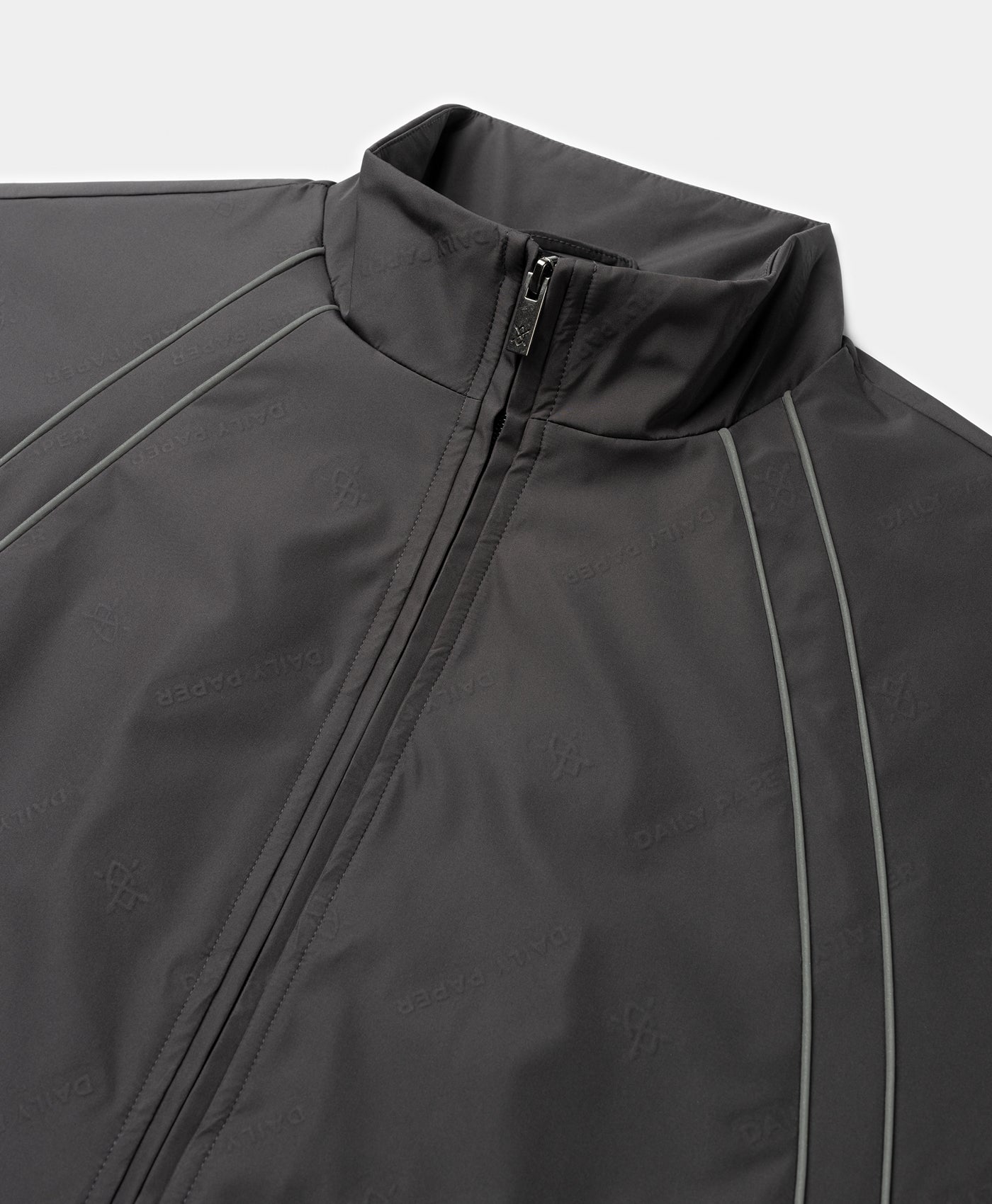 DP - Obsidian Black Taye Logo Relaxed Track Jacket - Packshot - detail