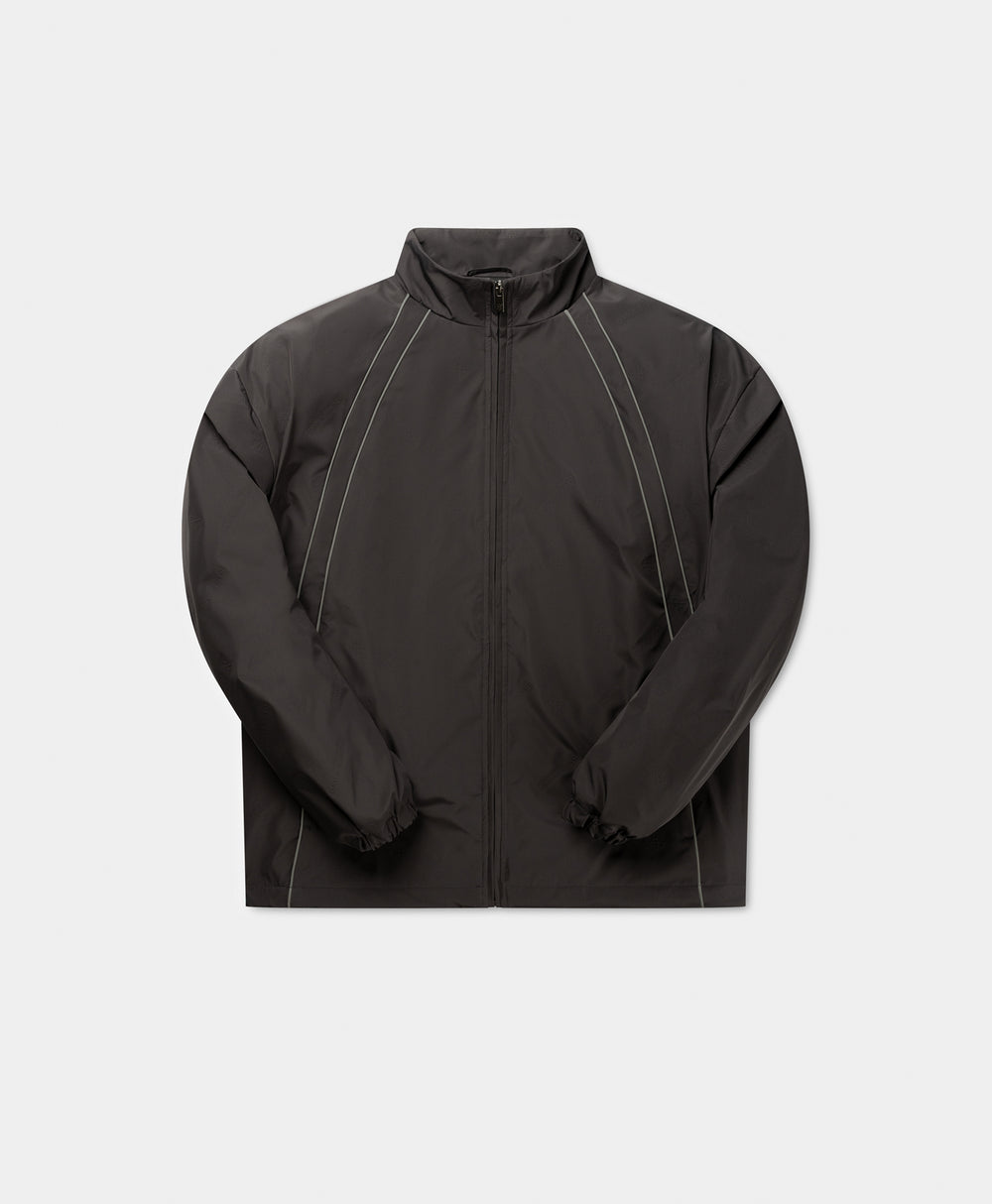 DP - Obsidian Black Taye Logo Relaxed Track Jacket - Packshot - front 