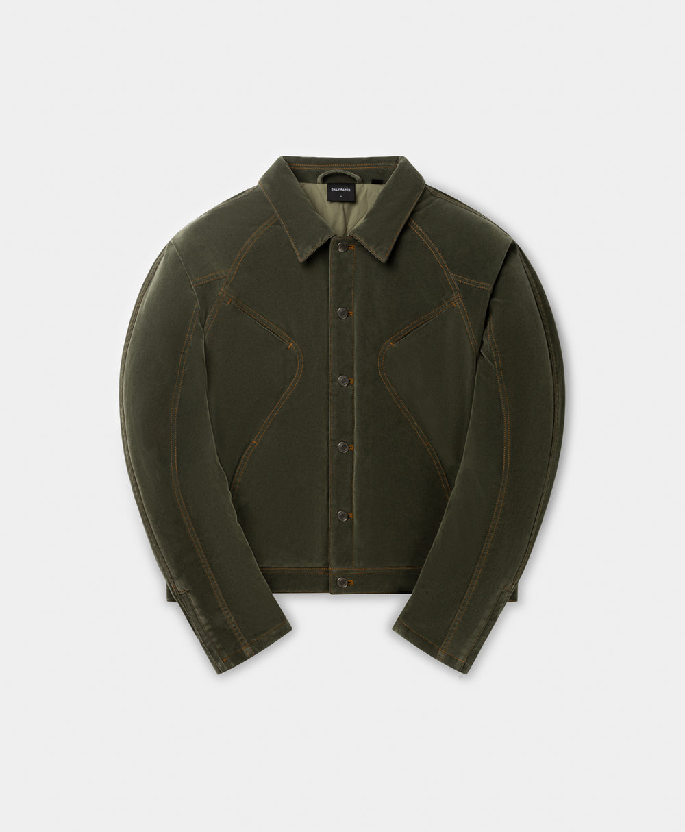 DP - Cardamon Green Territory Velvet Jacket - Packshot - front 