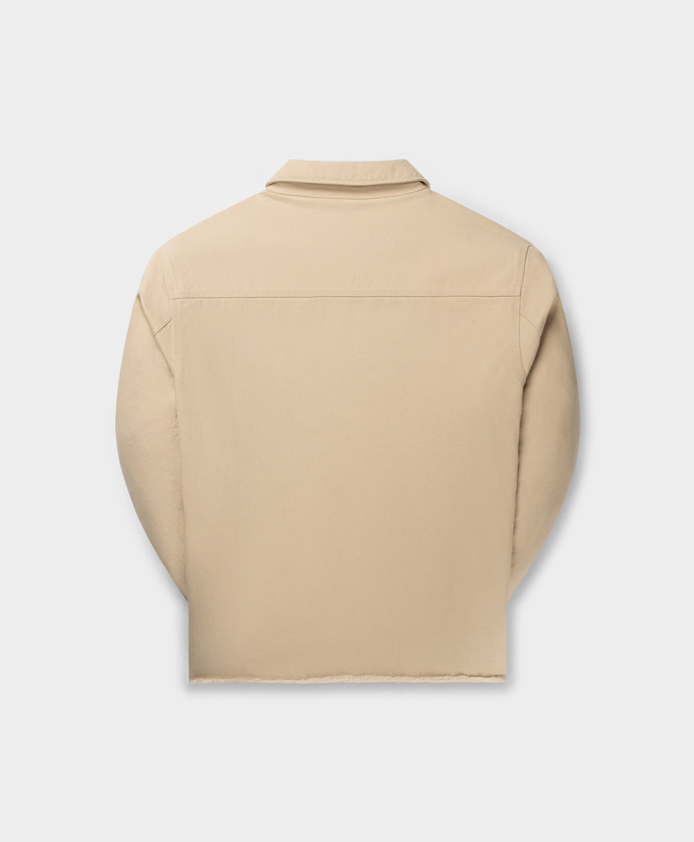 DP - Beige Twill Workwear Jacket - Packshot - rear