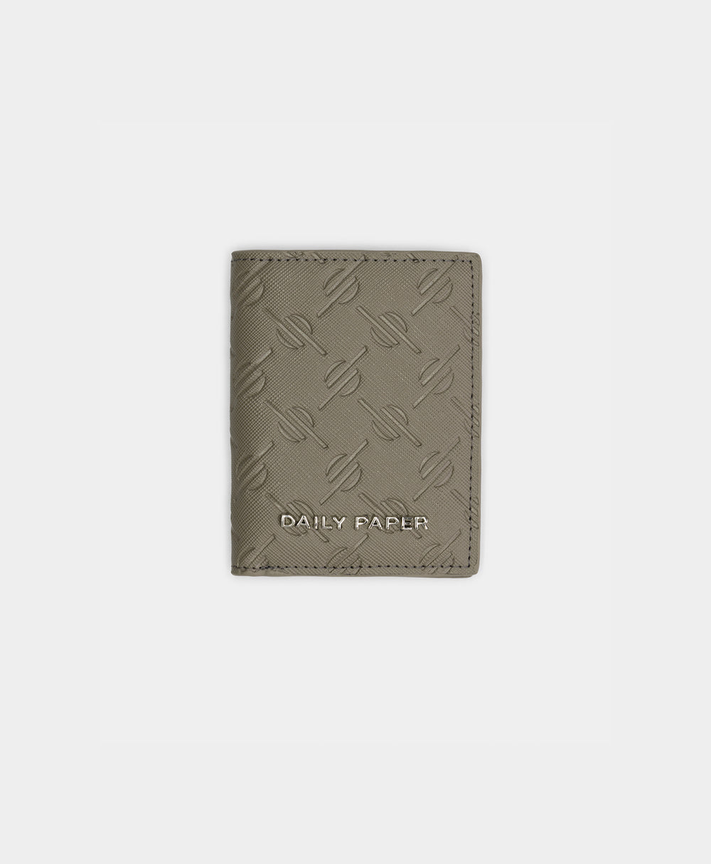 DP - Taupe Grey Kidis Monogram Wallet - Packshot - Front