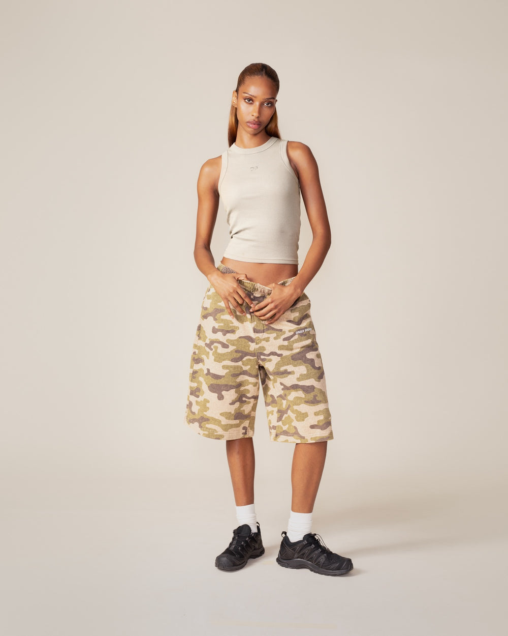 DP - Peyote Beige Unit Rib Top - wmn - Front