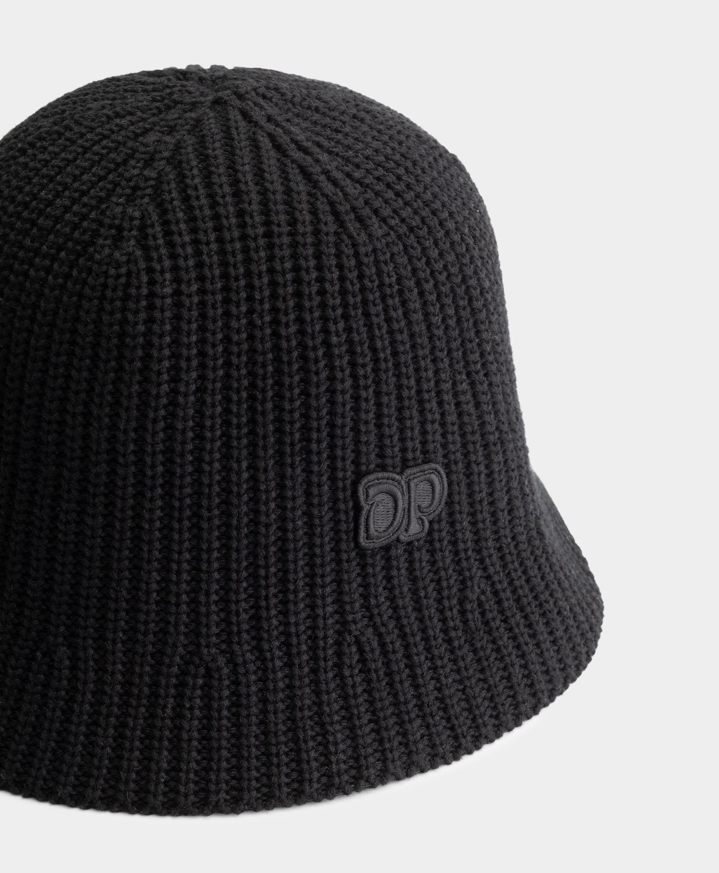 DP - Black Unit Knitted Bucket Hat - Packshot - detail