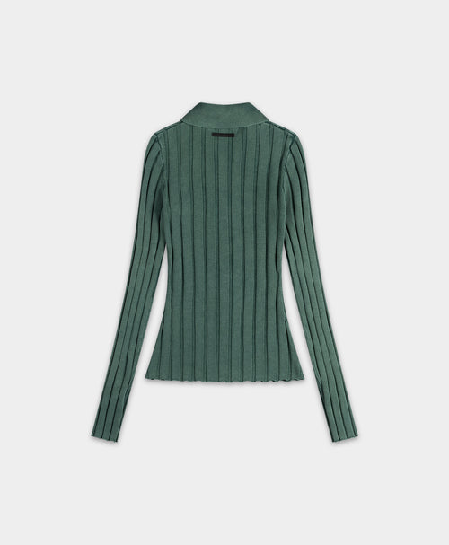 DP - Bistro Green Washed Knit Cardigan - Packshot - rear