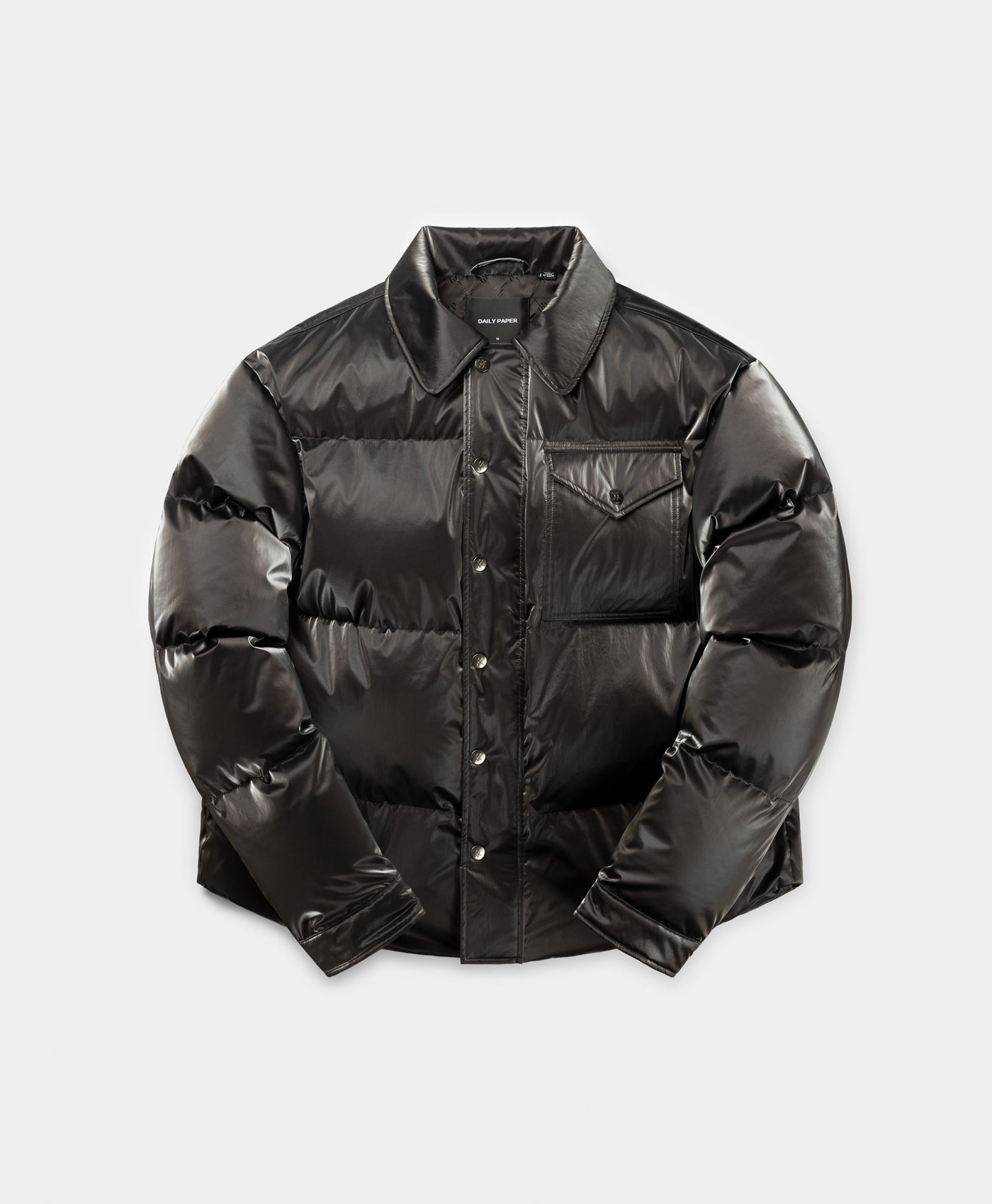 Daily Paper Obsidian Black Whole Shirt Puffer Jacket