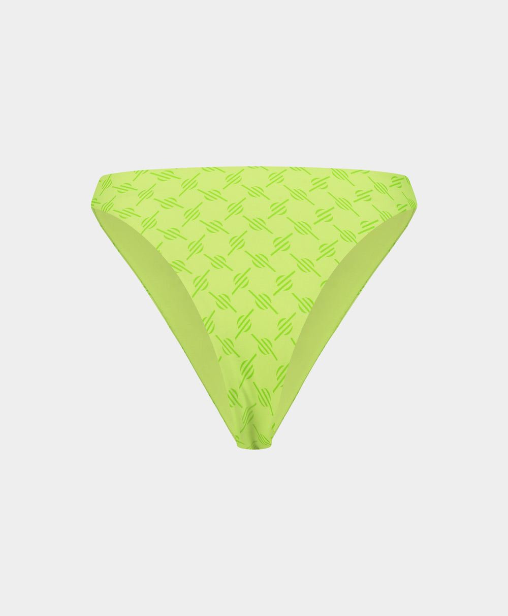 DP - Daiquiri Green Zazi Monogram Bikini Bottom - Packshot - Rear