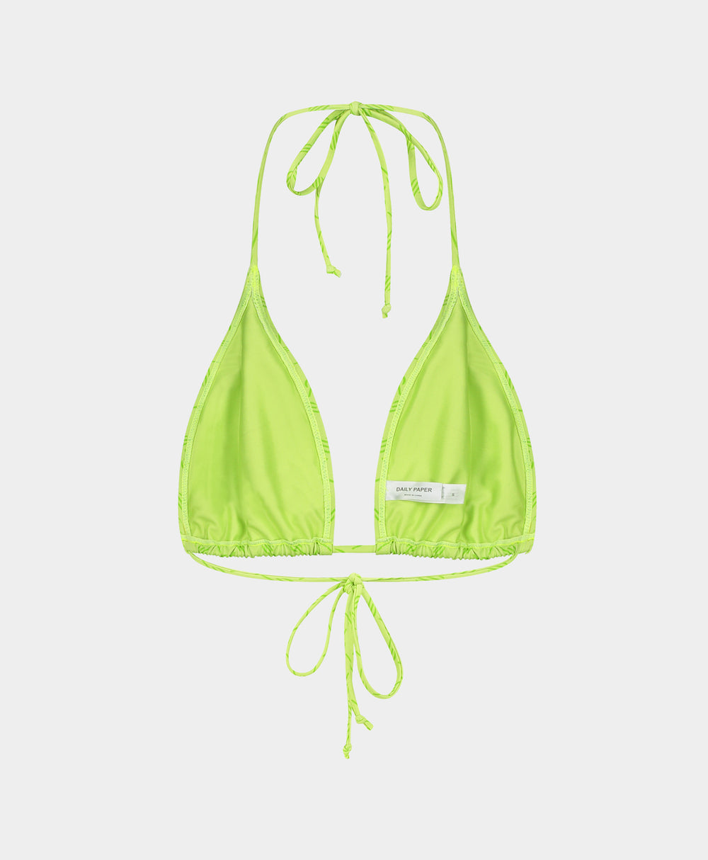 DP - Daiquiri Green Zazi Monogram Bikini Top - Packshot - Rear