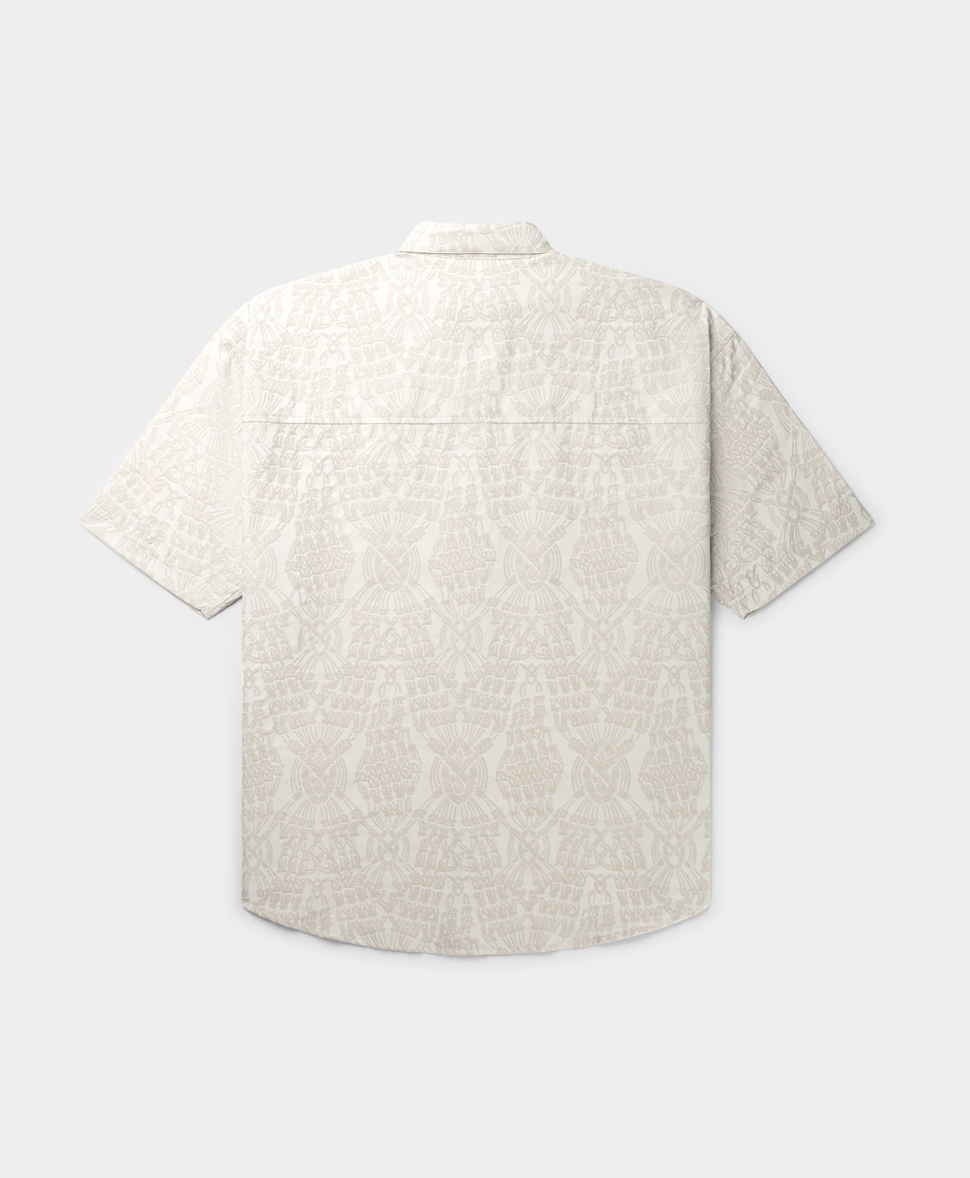 DP - Moonstruck Beige Zuri Macrame Jacquard Relaxed Shirt - Packshot - Rear