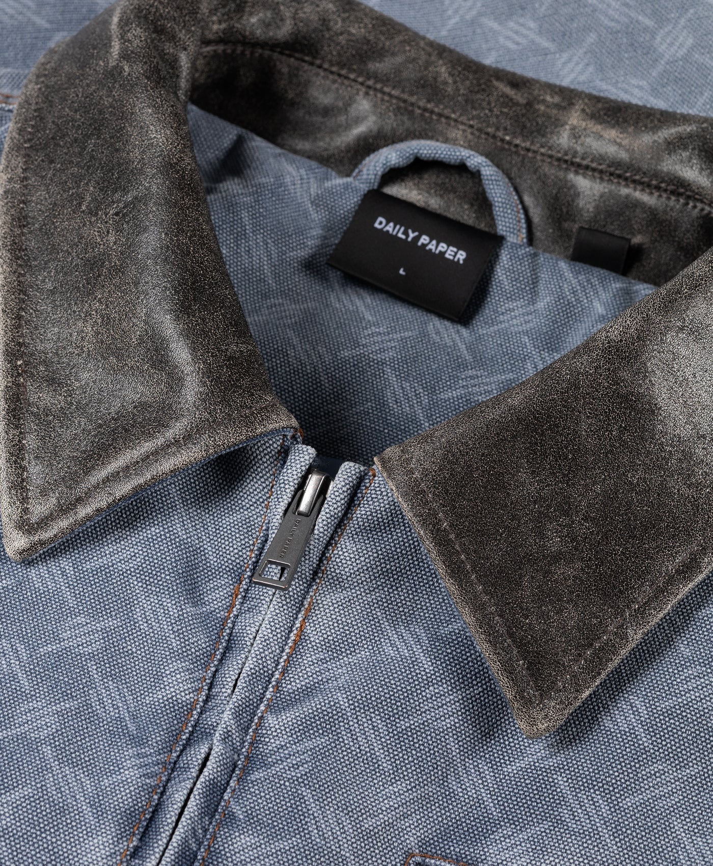 DP - Mid Blue Boxy Monogram Workwear Jacket - Packshot - detail