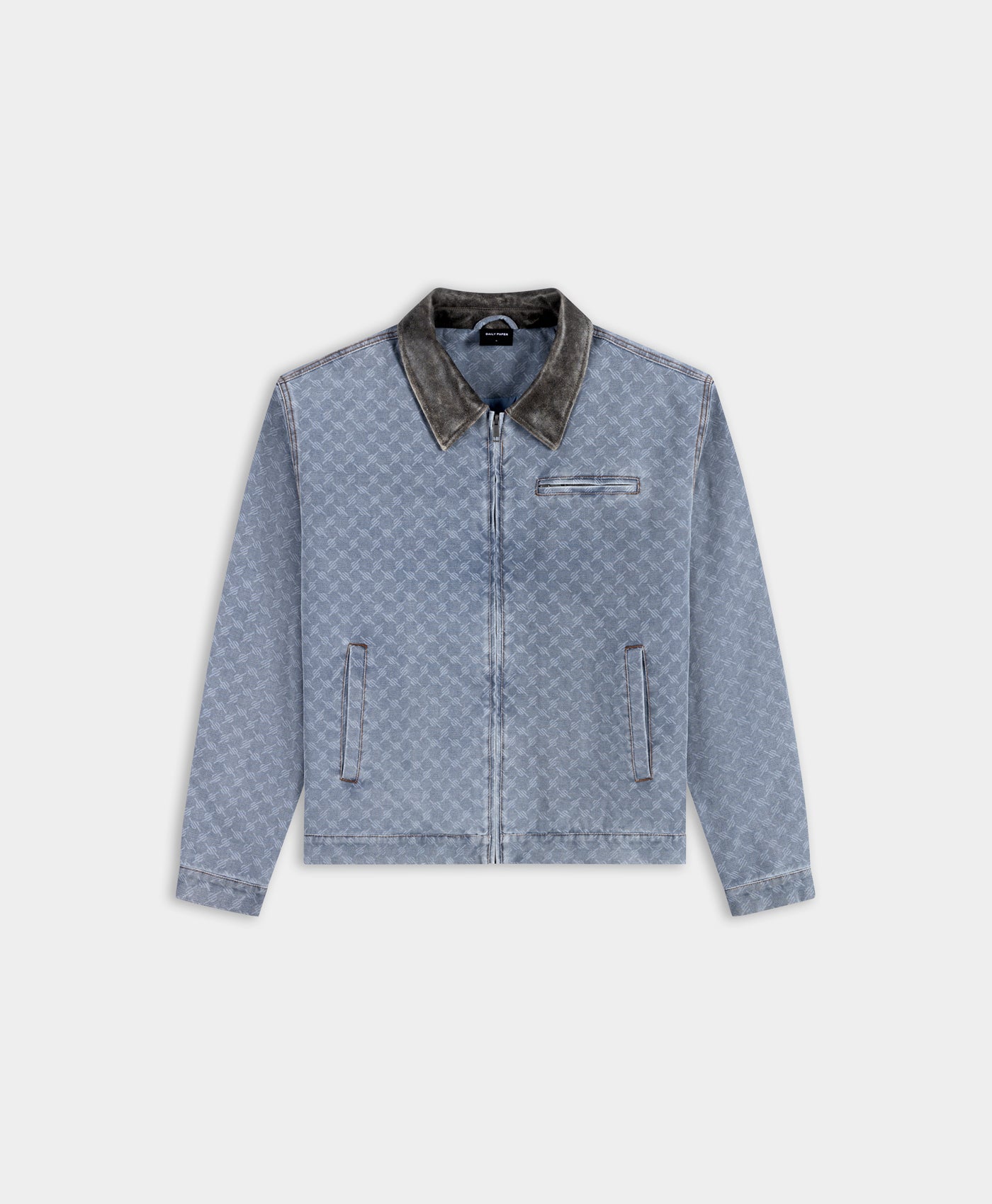 DP - Mid Blue Boxy Monogram Workwear Jacket - Packshot - front