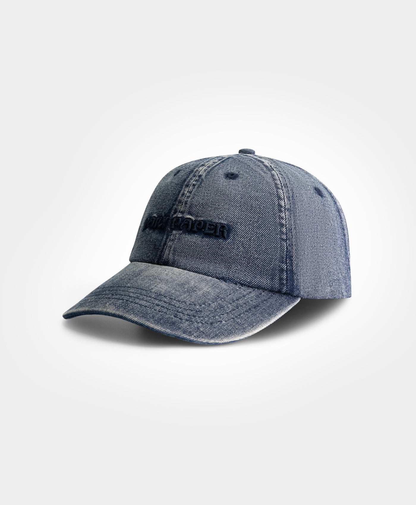 DP - Bleached Denim Blue Dias Arch Stack Denim Cap - Packshot - front
