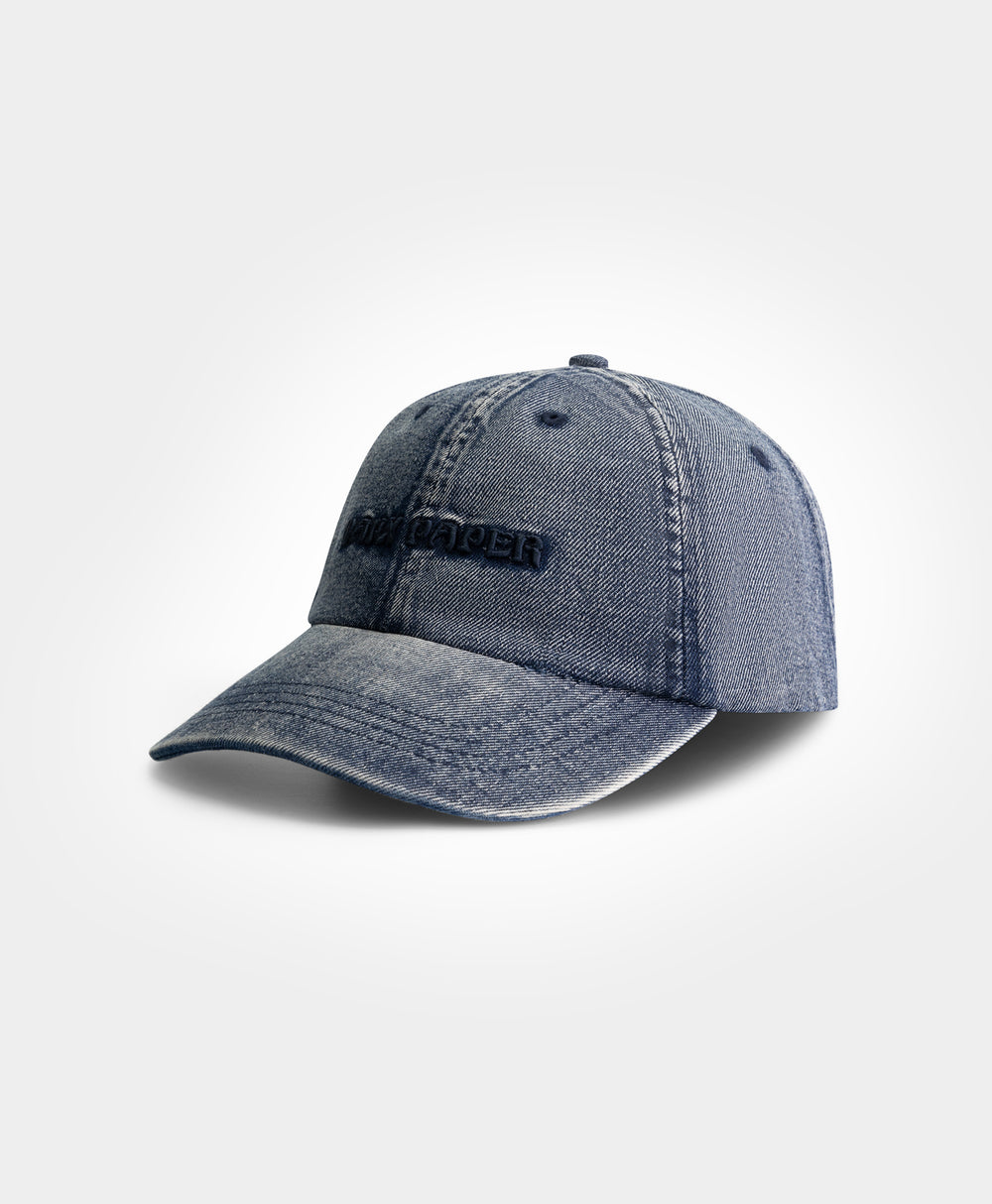 DP - Bleached Denim Blue Dias Arch Stack Denim Cap - Packshot - front