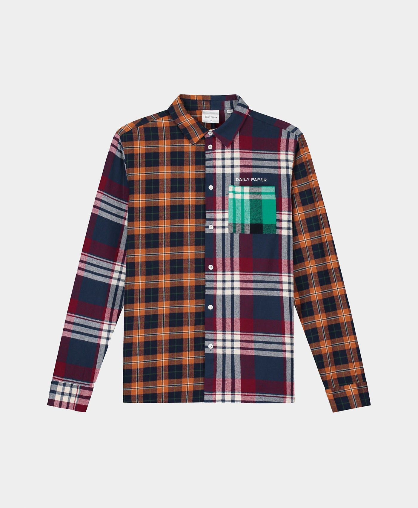 DP - Orange Navy Hocheck Shirt - Packshot - Front