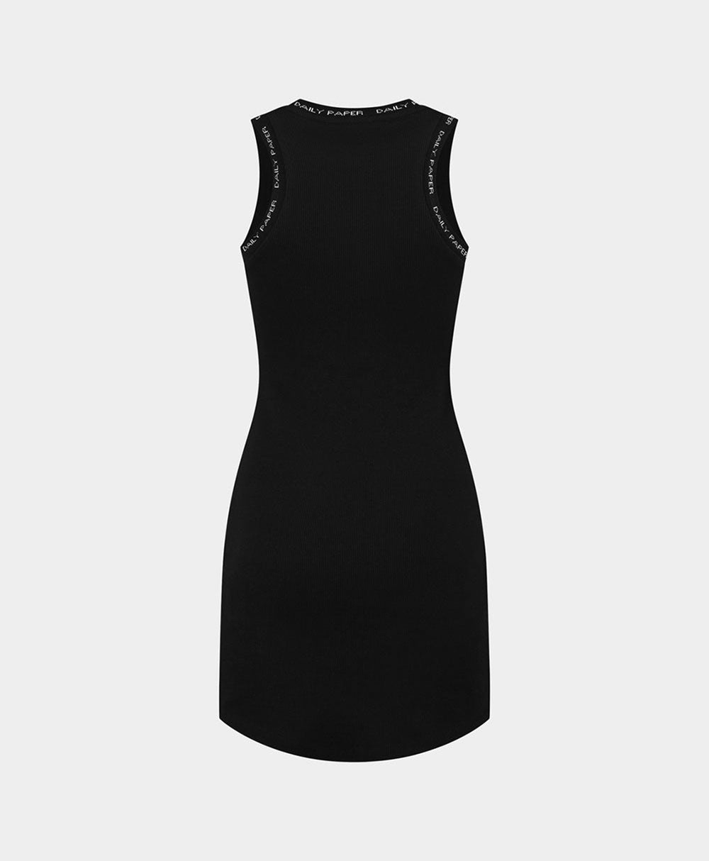 DP - Black Erib Tank Dress - Packshot - Rear