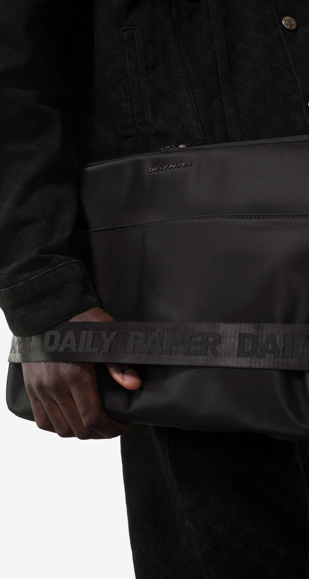 DP - Black Elap Bag - Men - Front Rear