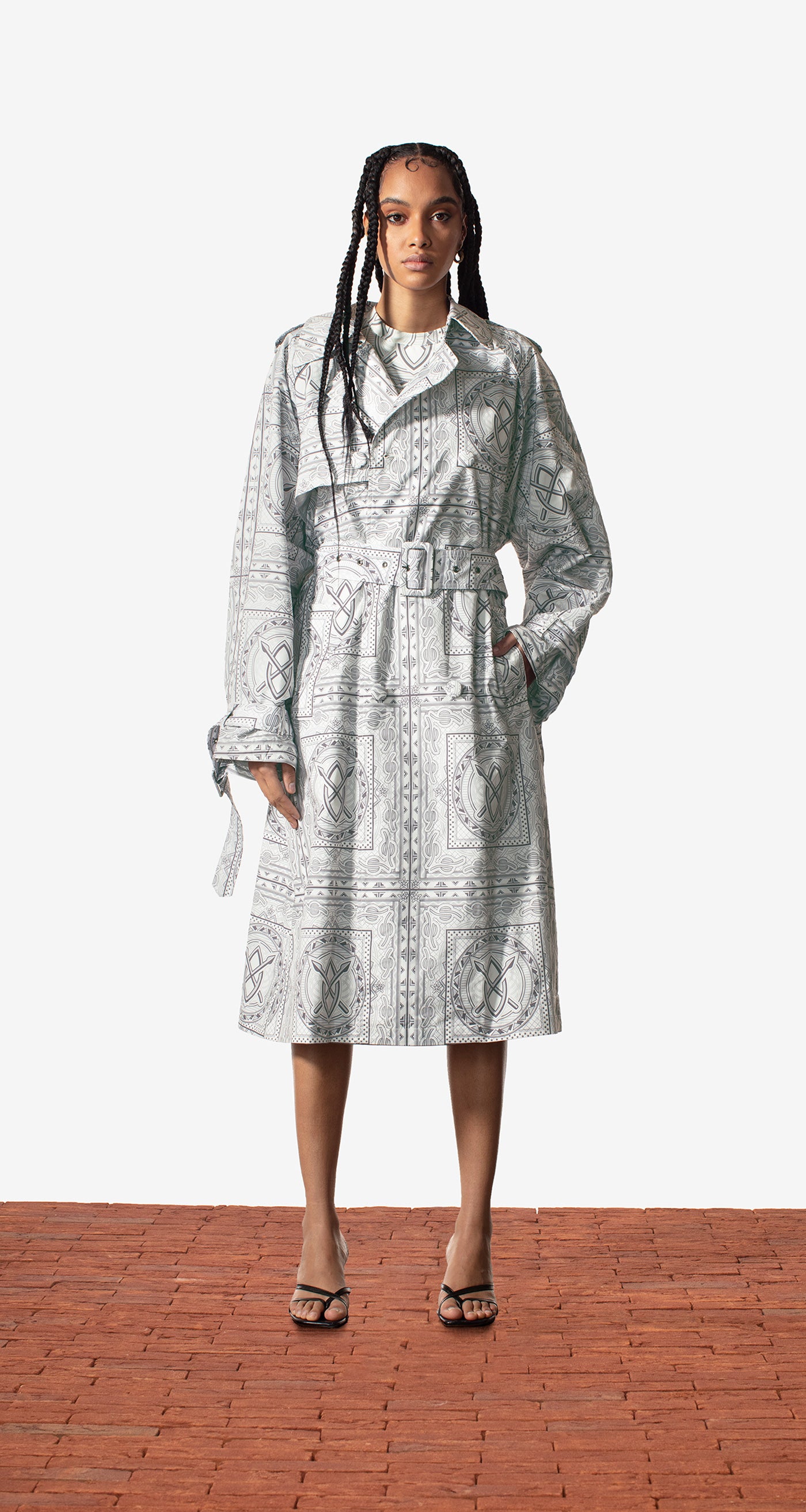 DP - Grey Green Bandana Mamo Jacket - Wmn - Front