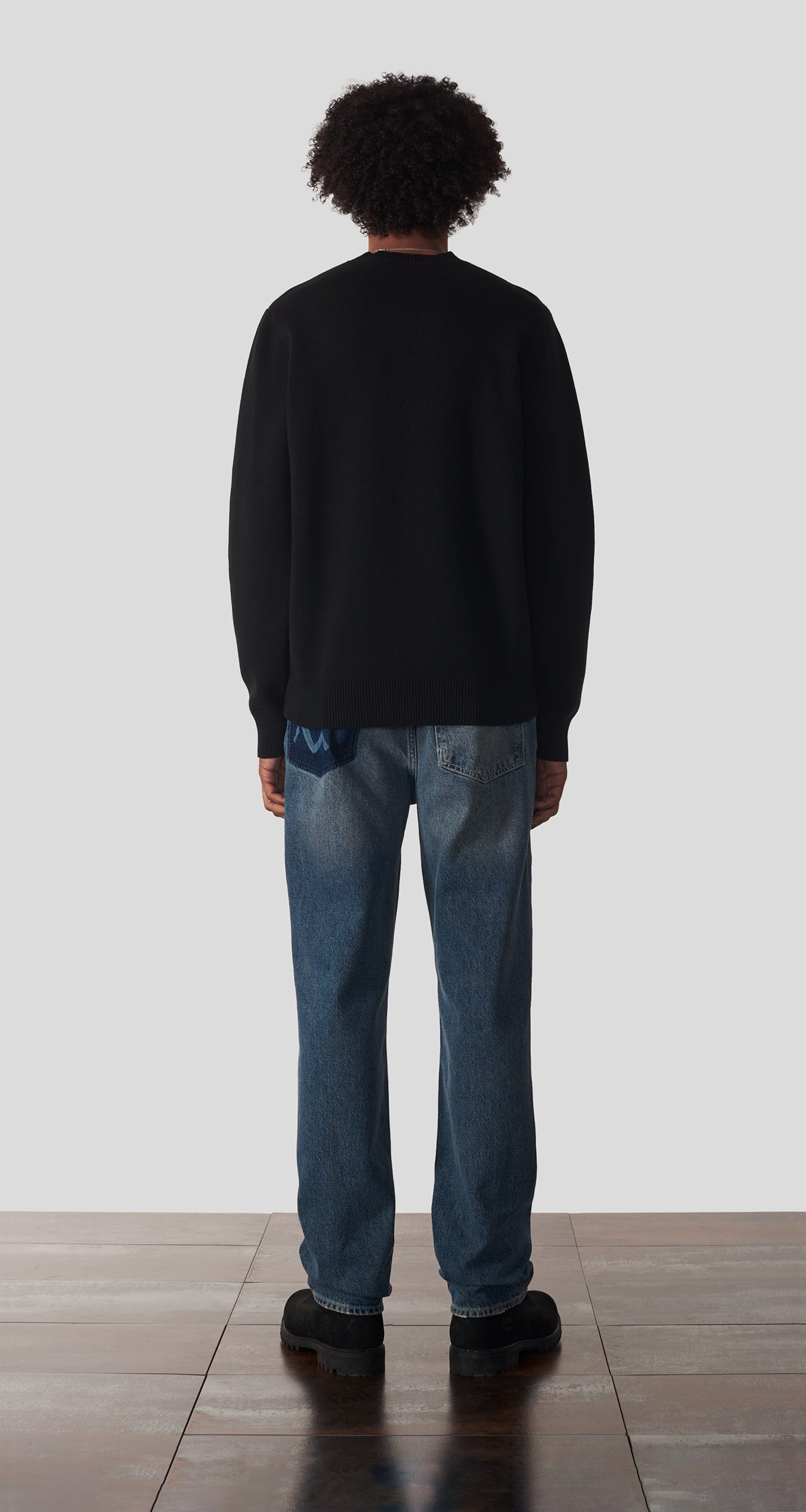 DP - Black Etype Knit Sweater - Men - Rear