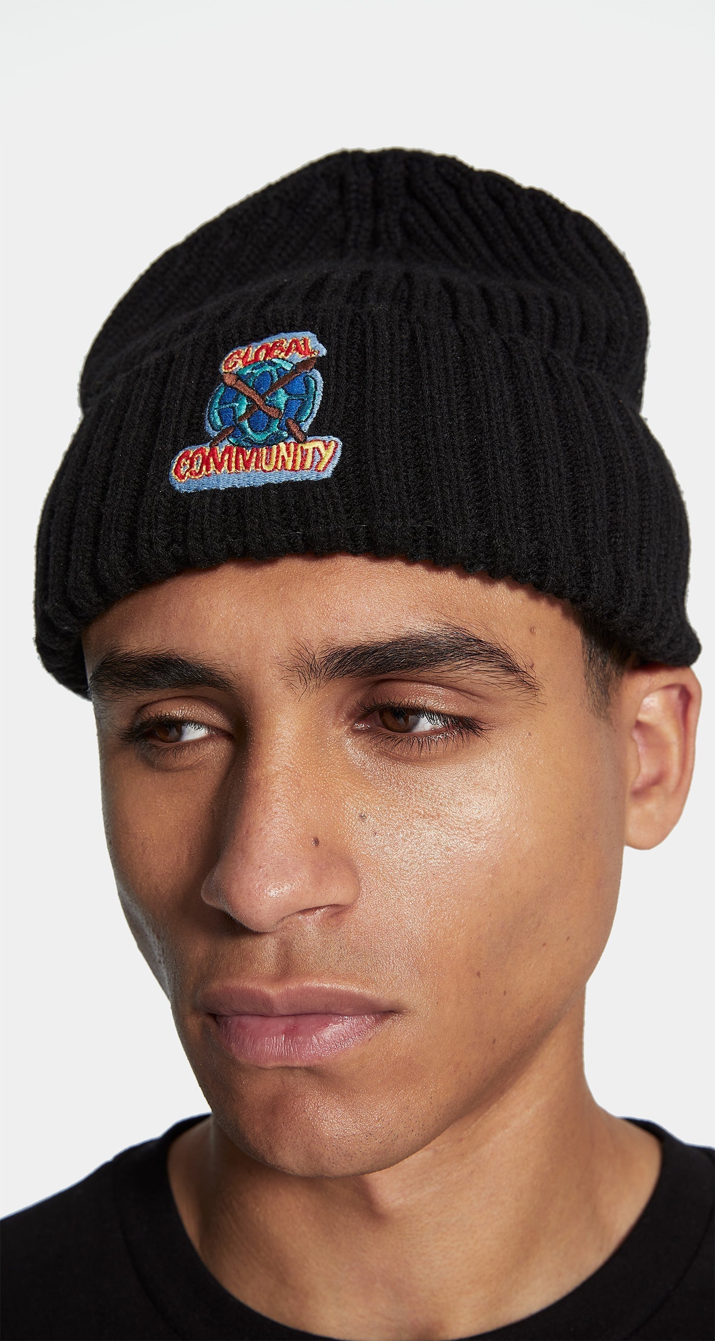 DP - Black Hobean Beanie - Men - Front Rear