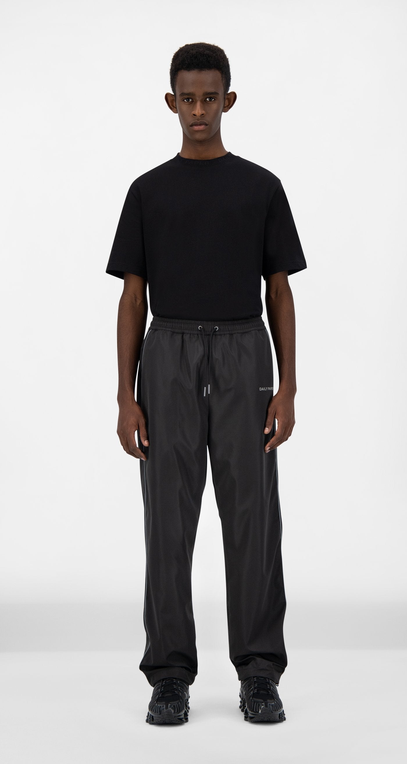 DP - Black Etrack Pants - Men - Front