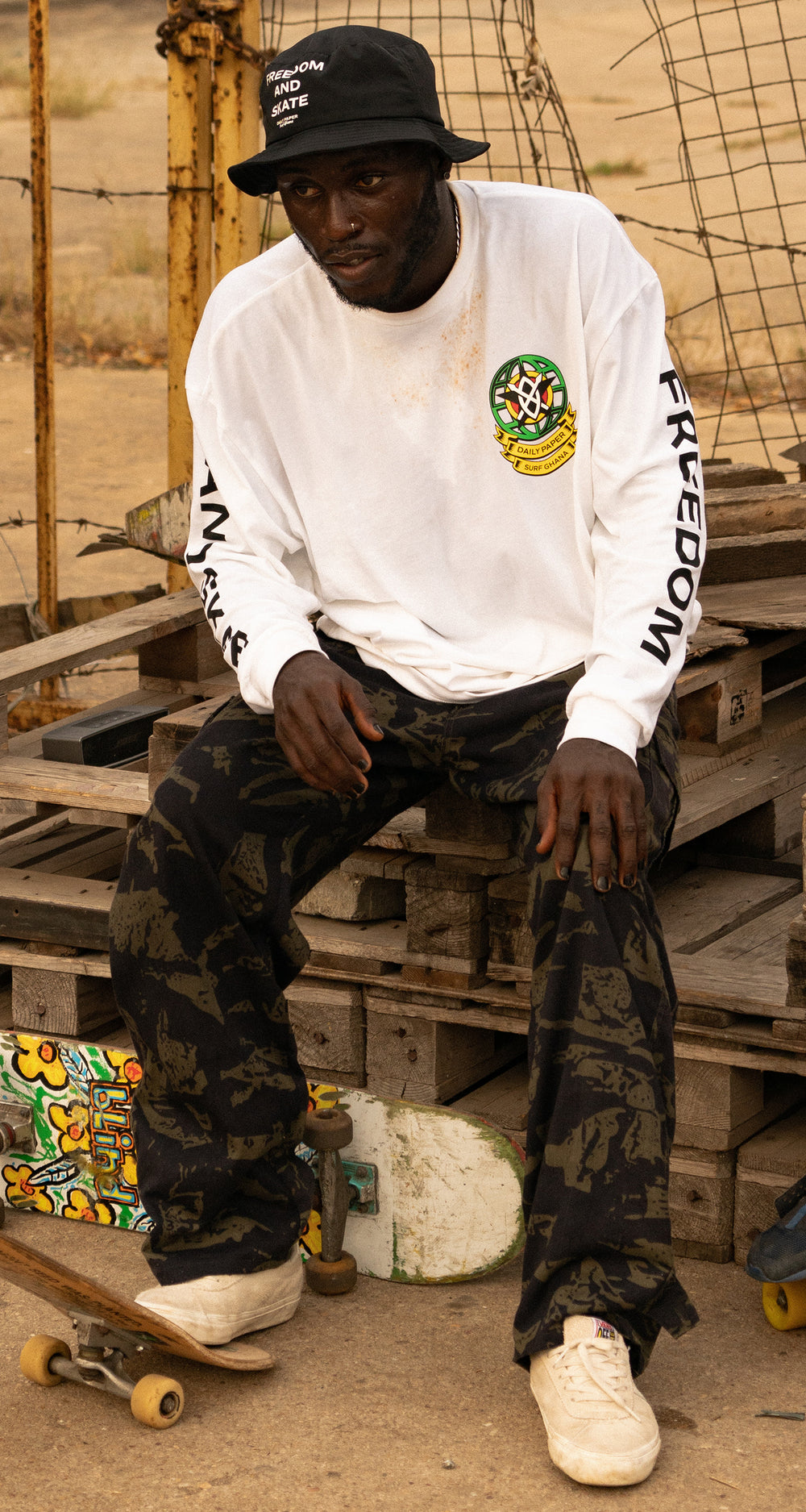 DP - White DP X Surf Ghana LS - Men - Rear