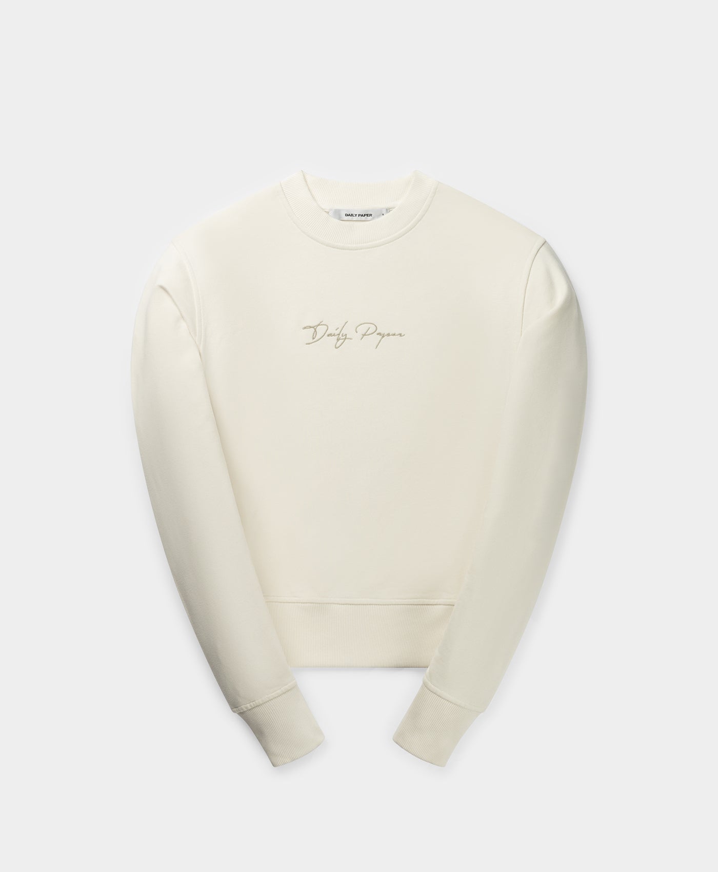 DP - Egret White Escript Sweater - Packshot - Front