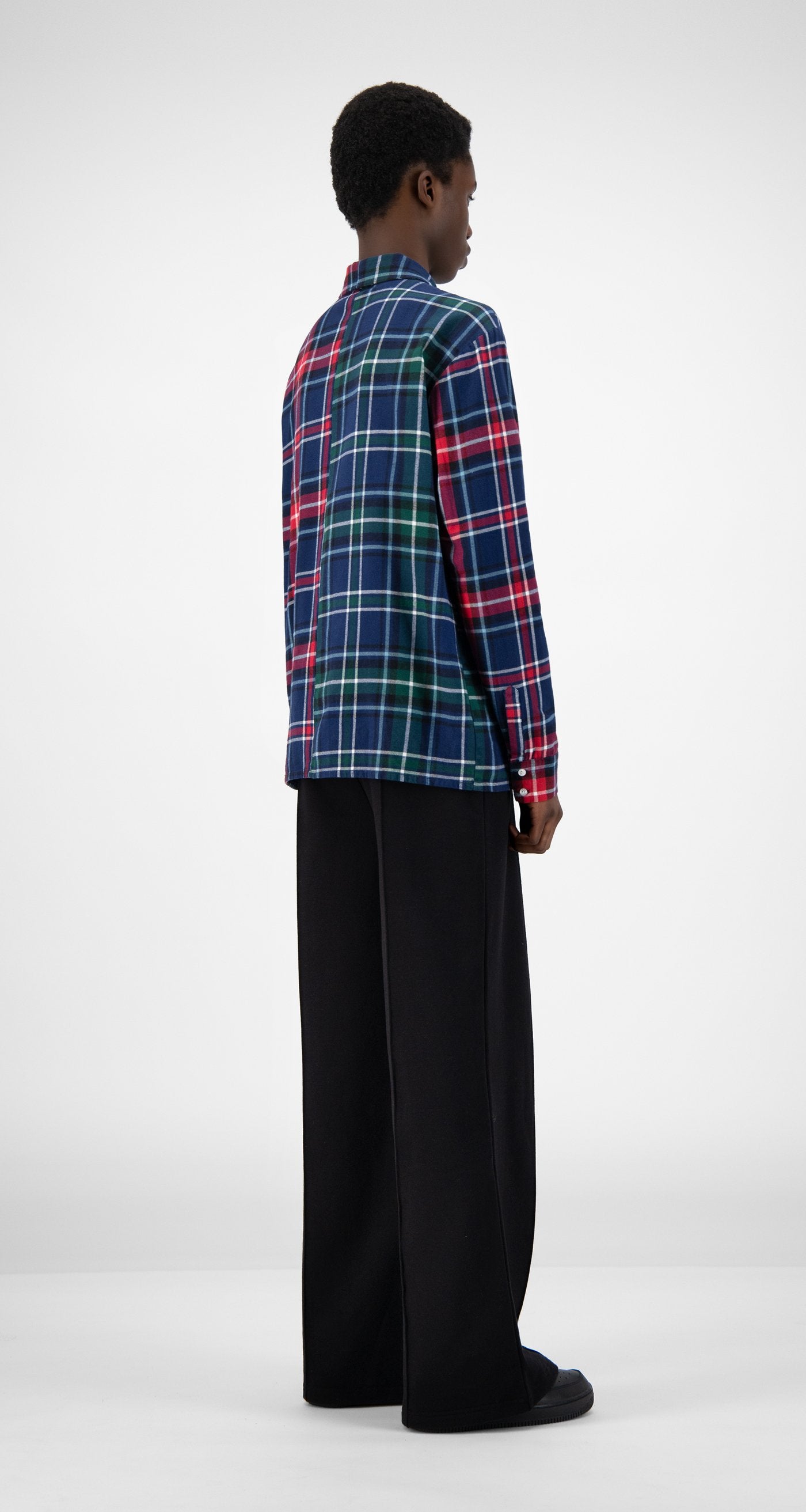 Daily Paper - Green Red Hocheck Shirt - Men Rear