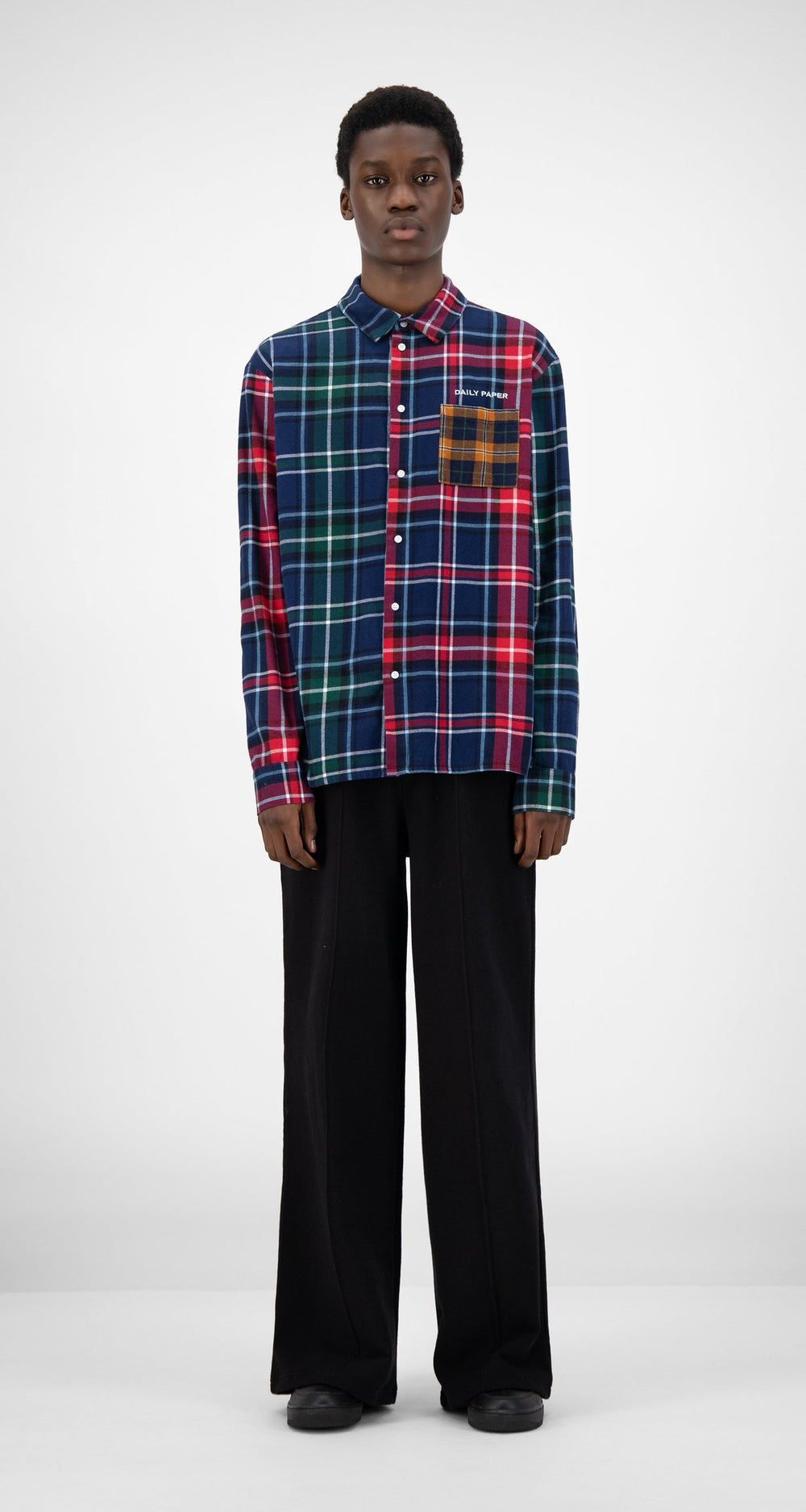 Daily Paper - Green Red Hocheck Shirt - Men Front