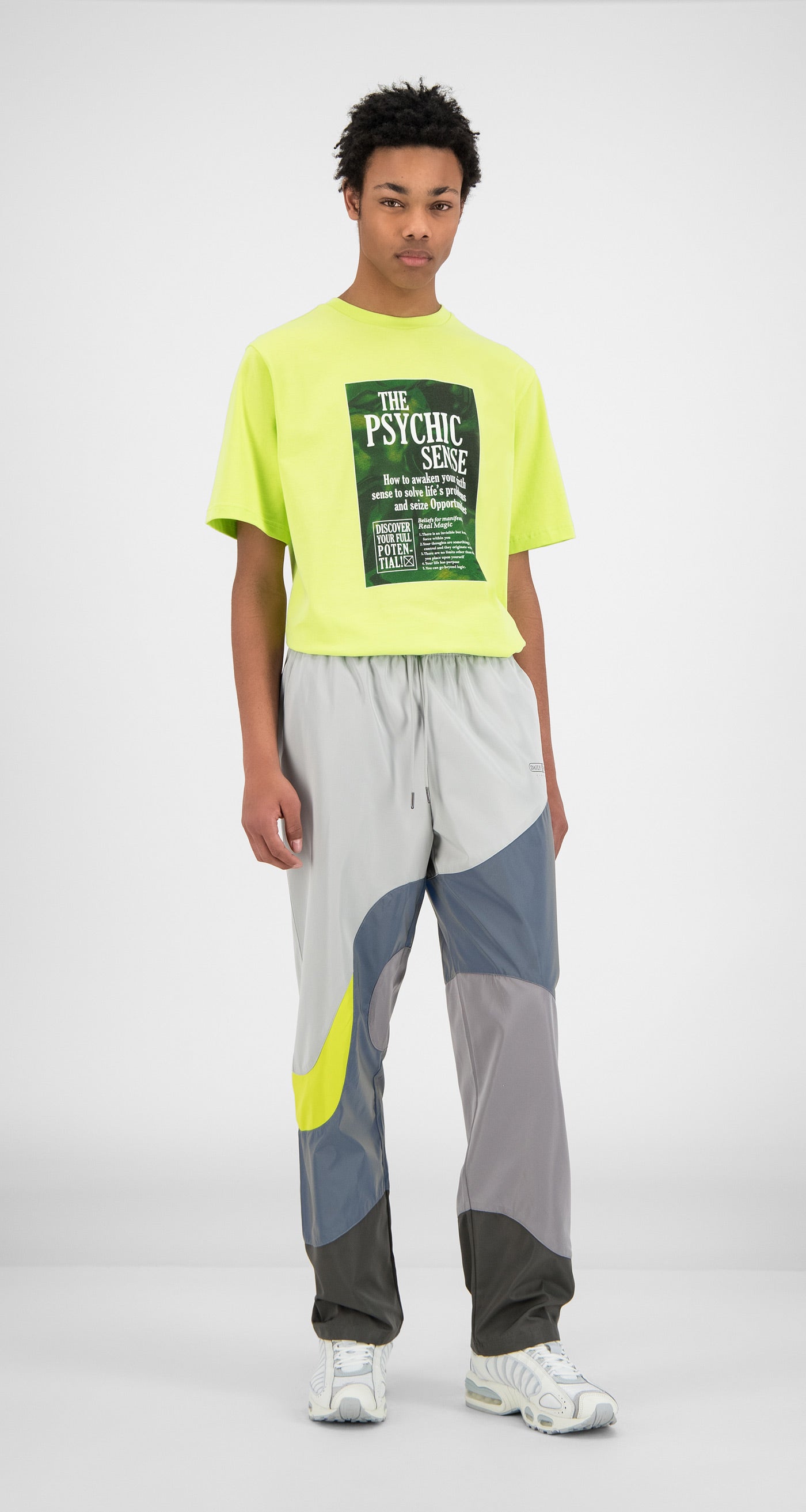 Daily Paper - Grey Reflective Green Huka Pants - Men