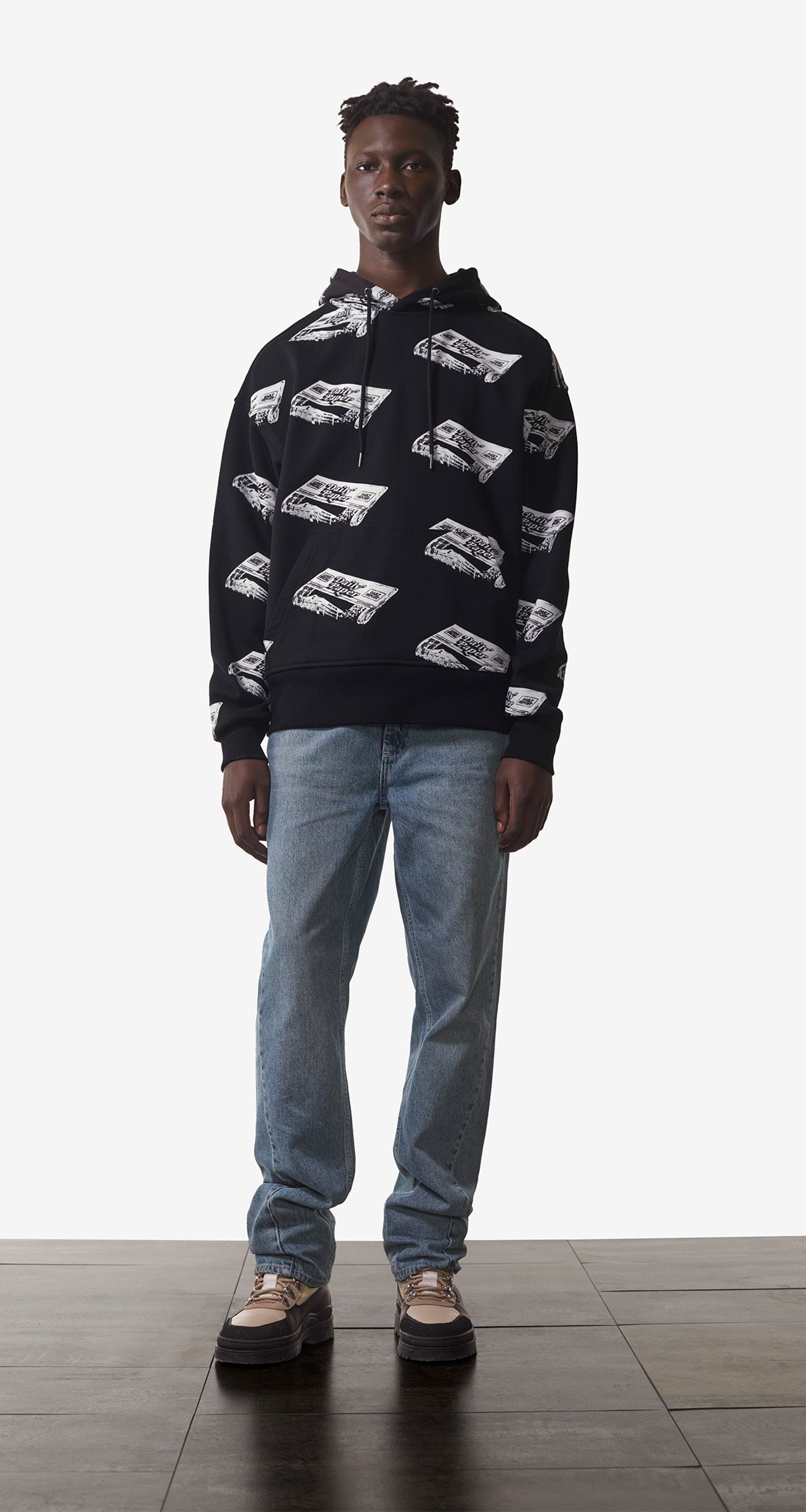 DP - Black Paper Nina Hoody - Men - Front Rear