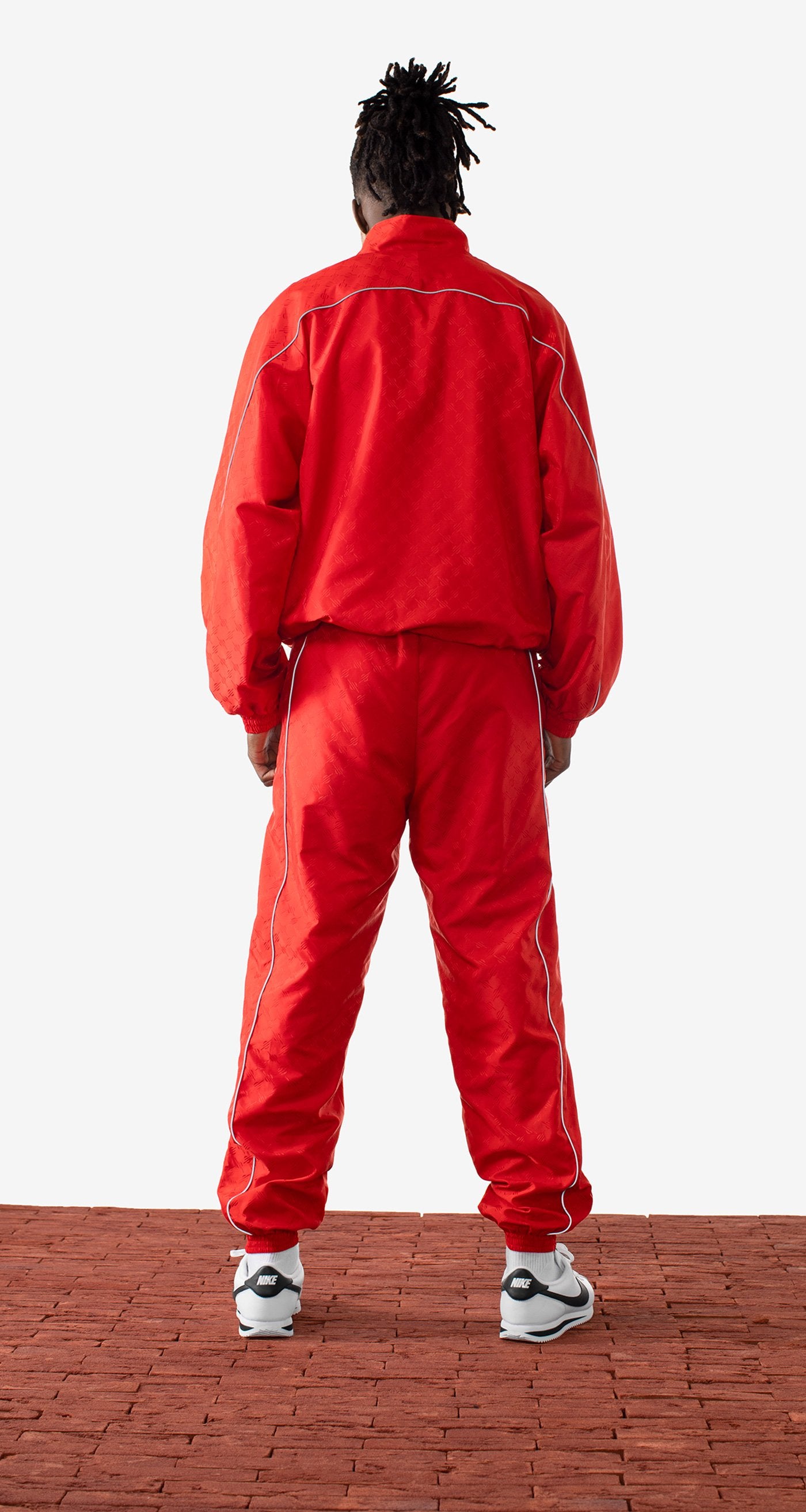 DP - Red Monogram Majed Jacket - Wmn - Rear