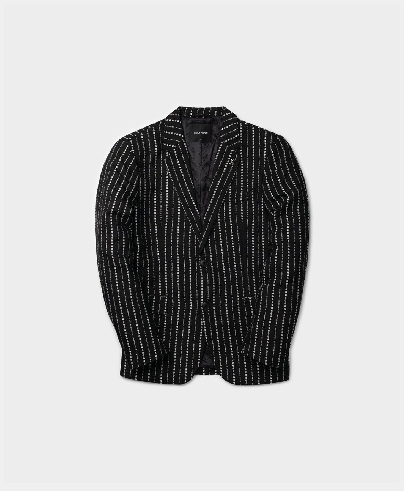 DP - Black Pinstripe Malick Blazer - Packshot - Front