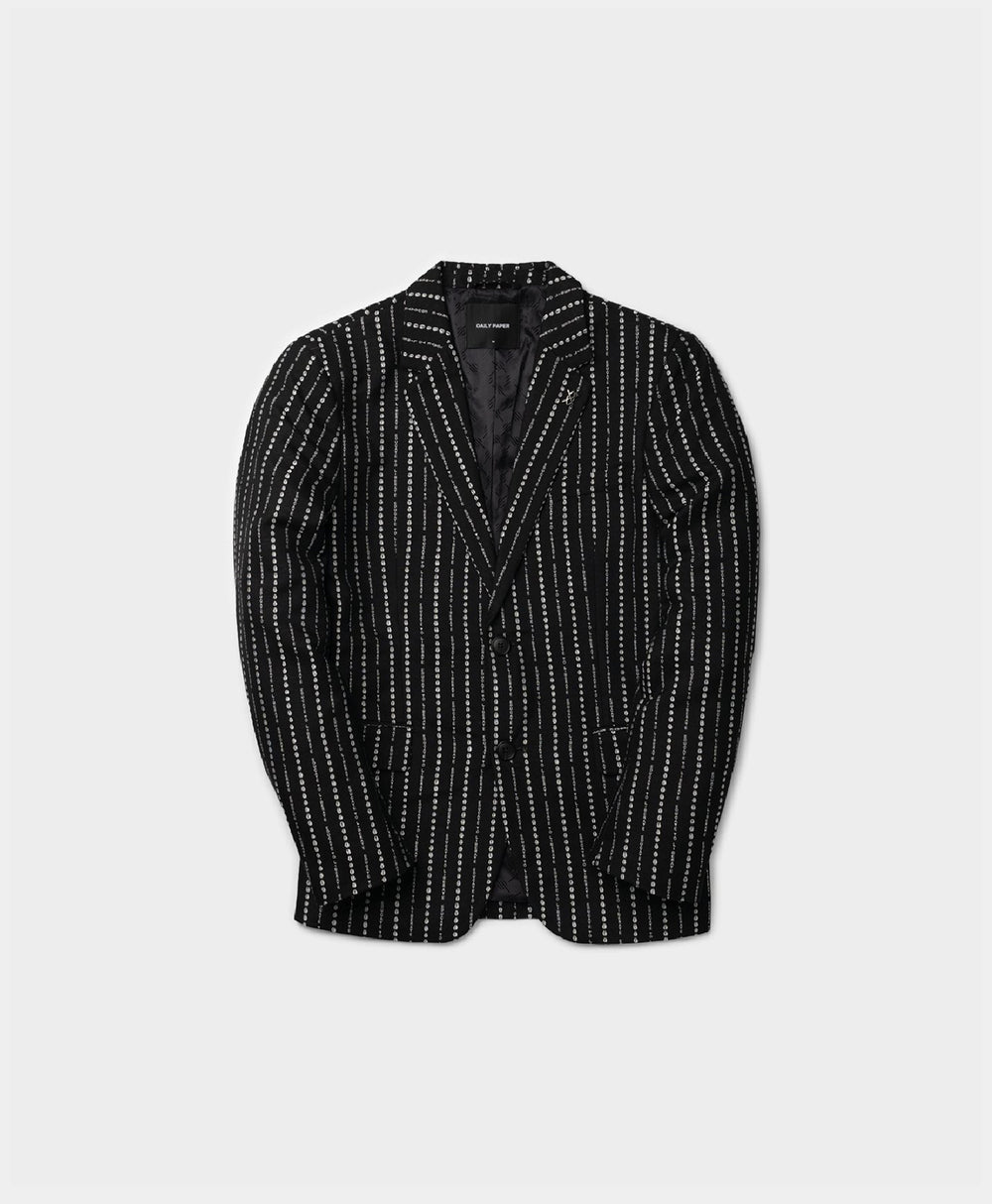 DP - Black Pinstripe Malick Blazer - Packshot - Front