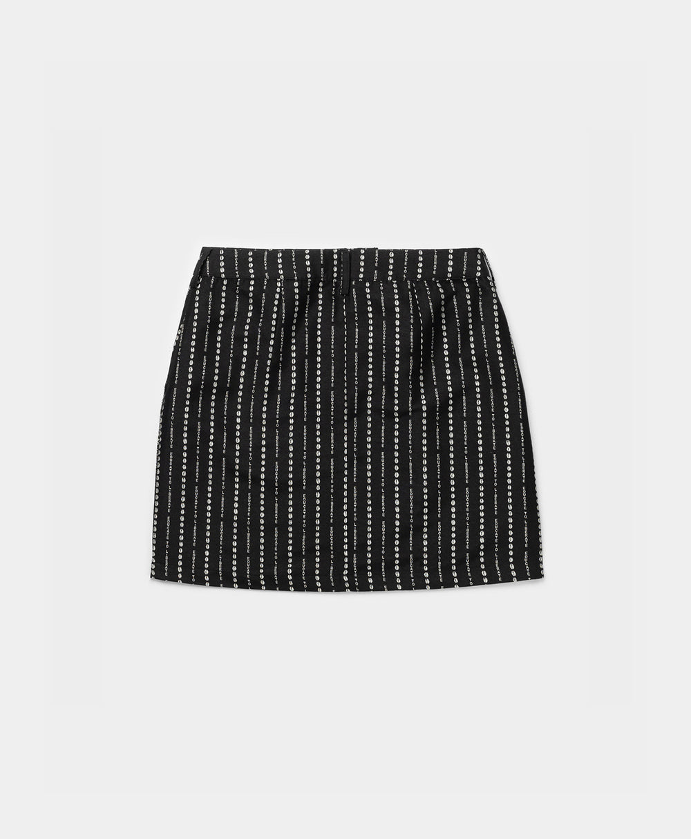 DP - Black Pinstripe Morowa Skirt - Packshot - Rear