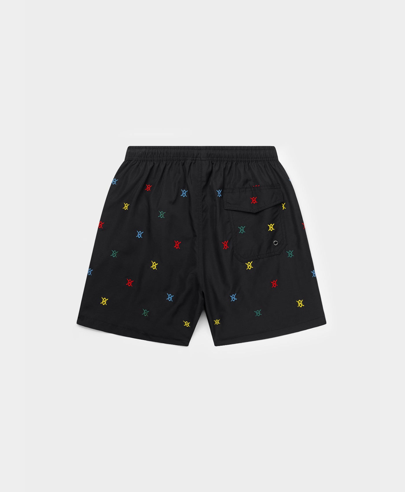DP - Black Multicolor Reshield Swim Shorts - Packshot - Rear