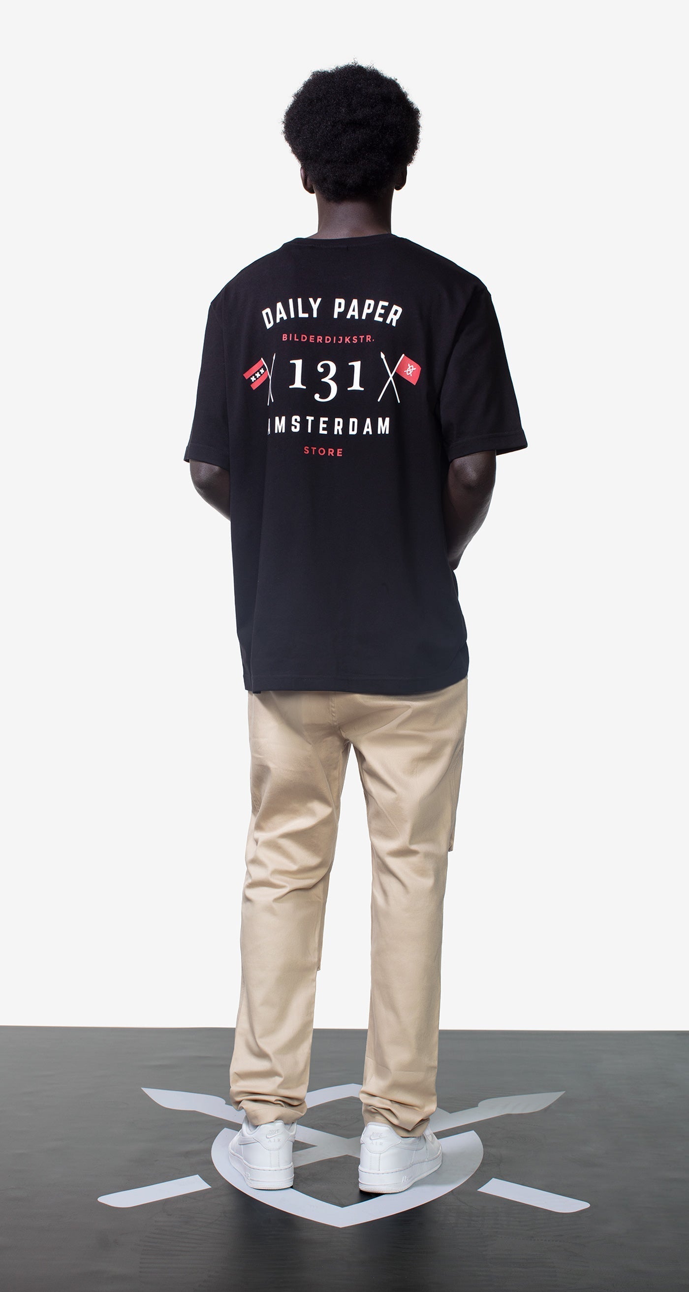DP - Black Amsterdam Flagship Store T-Shirt - Men - Front Rear