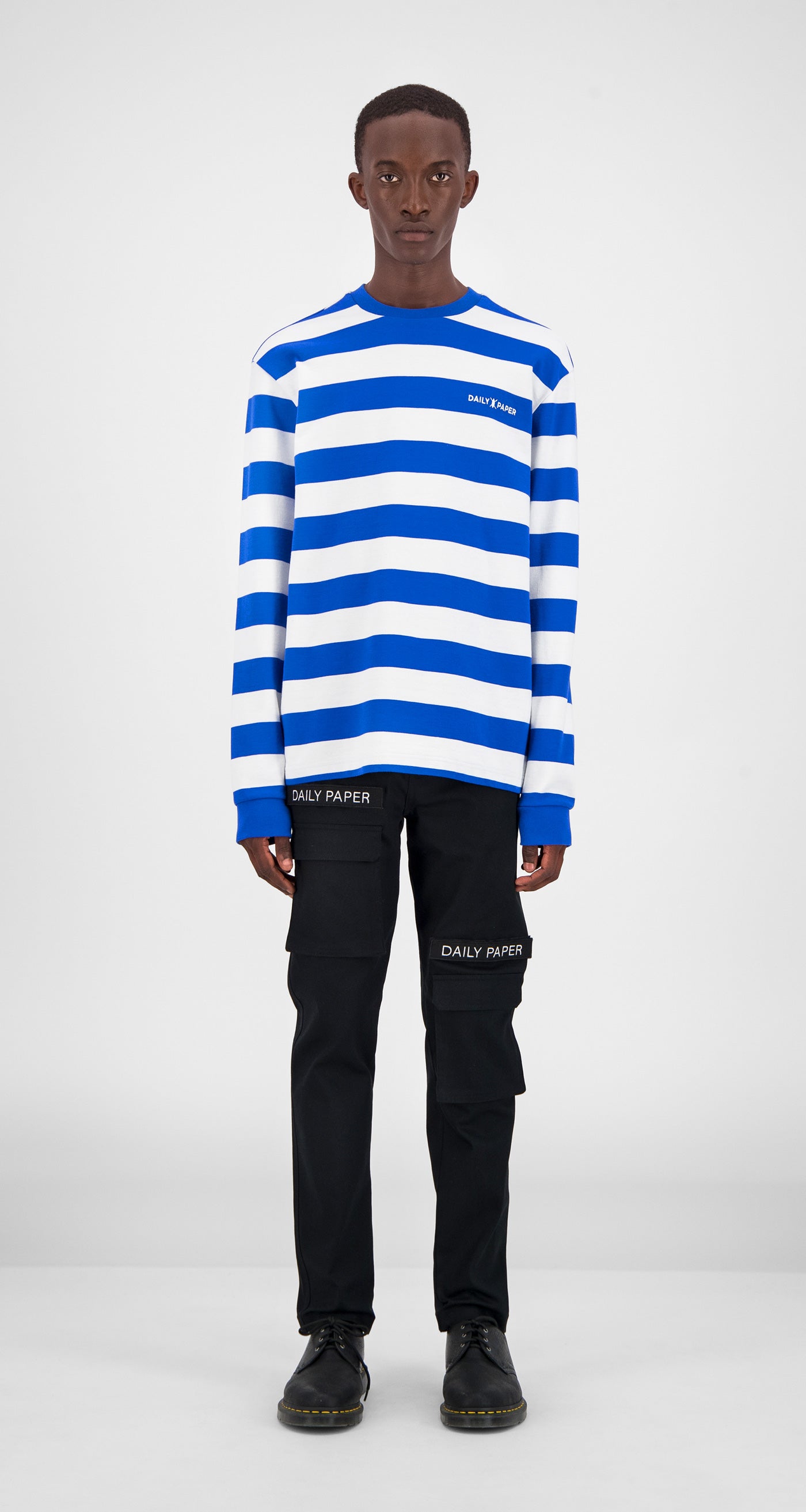 Blue Striped Longsleeve - Men Front