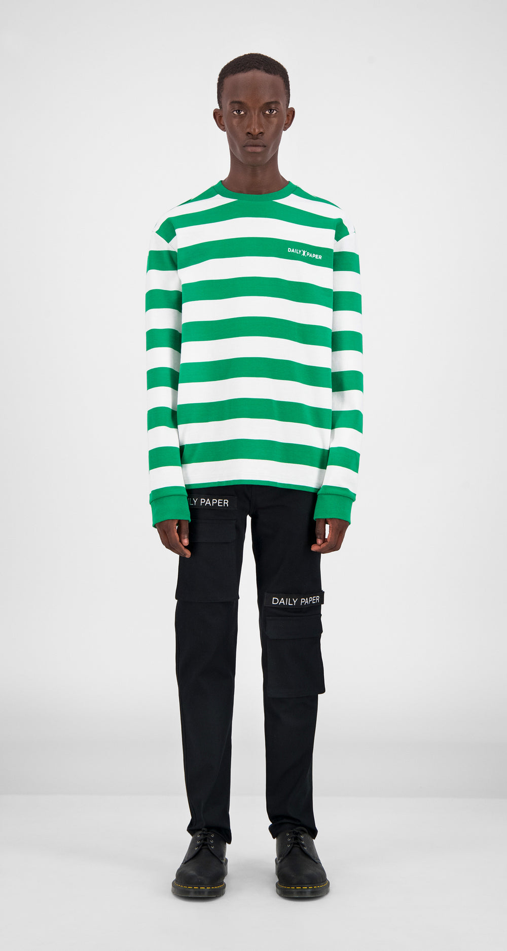 Green Striped Longsleeve - Men Front