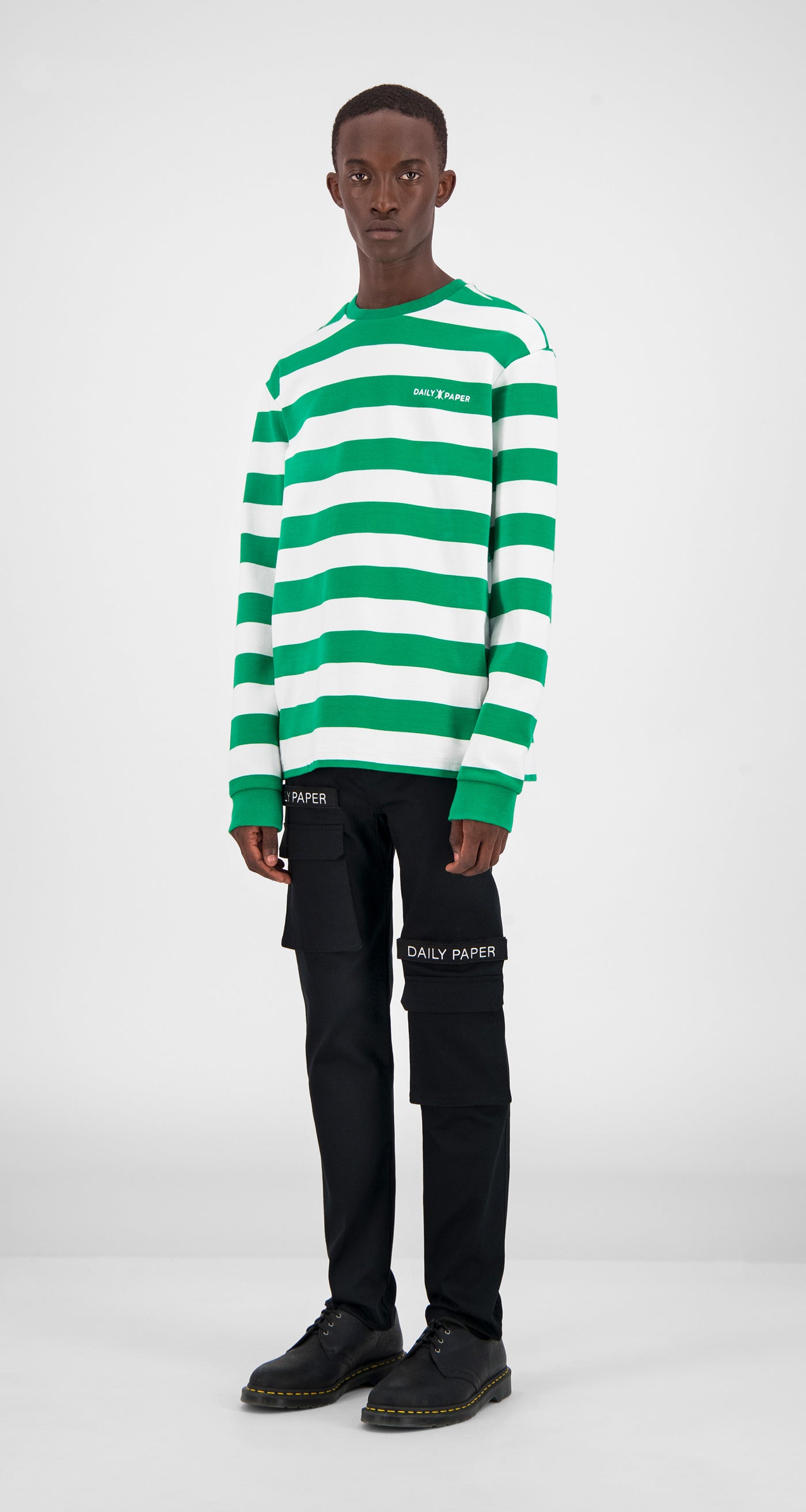 Green Striped Longsleeve - Men Front