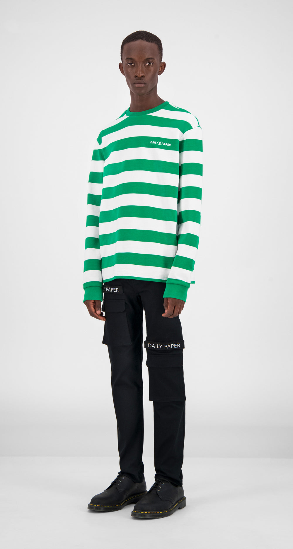 Green Striped Longsleeve - Men Front