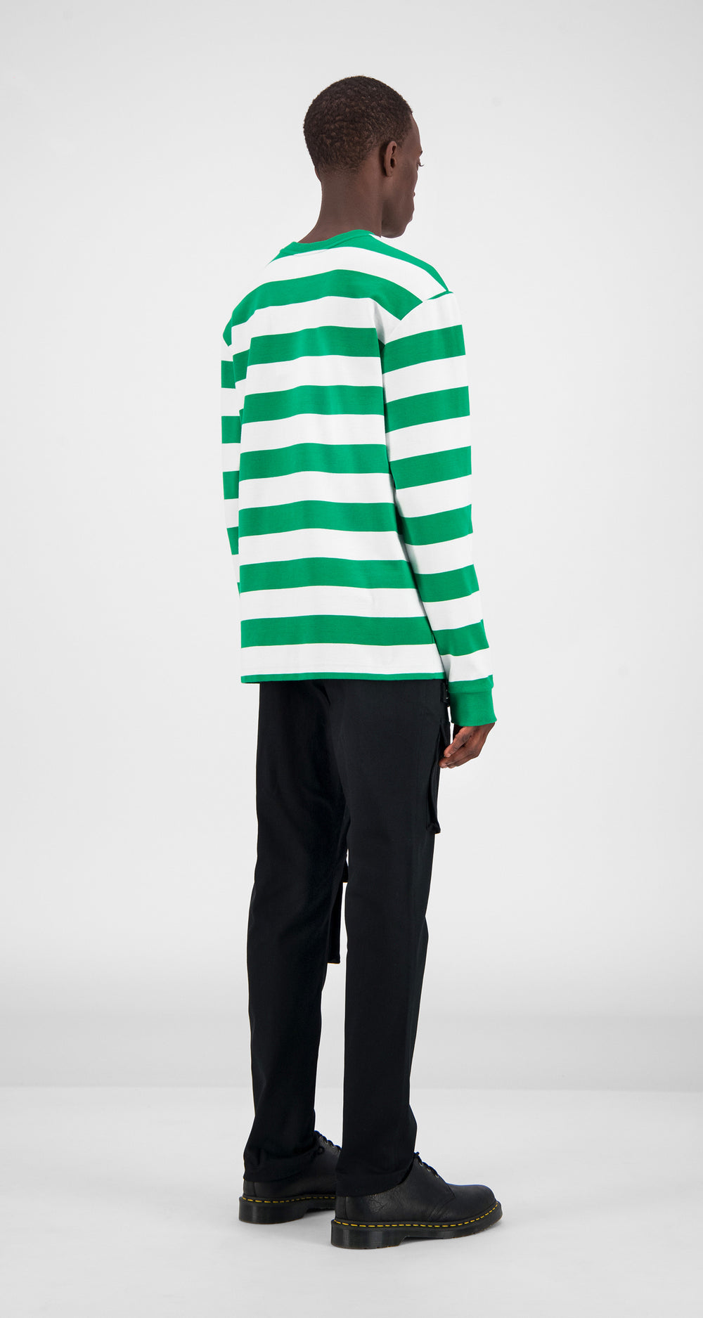 Green Striped Longsleeve - Men Rear