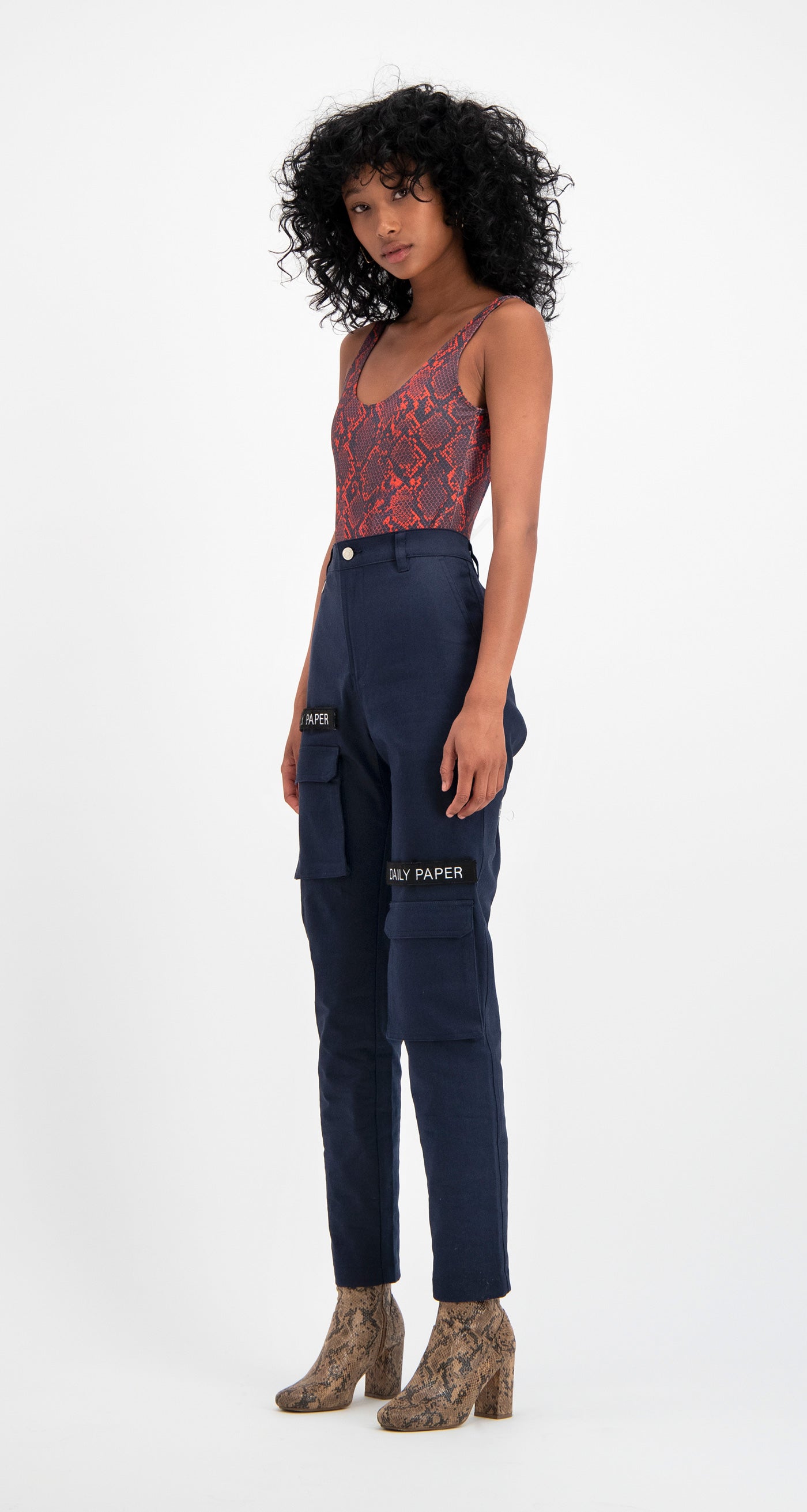 DP - Cargo Pants Navy - Modelshot - Women