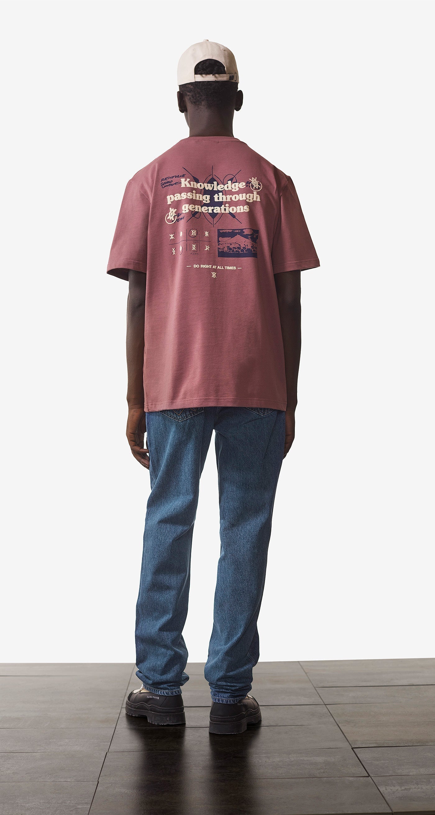 DP - Rose Brown Numair T-Shirt - Men - Front Rear