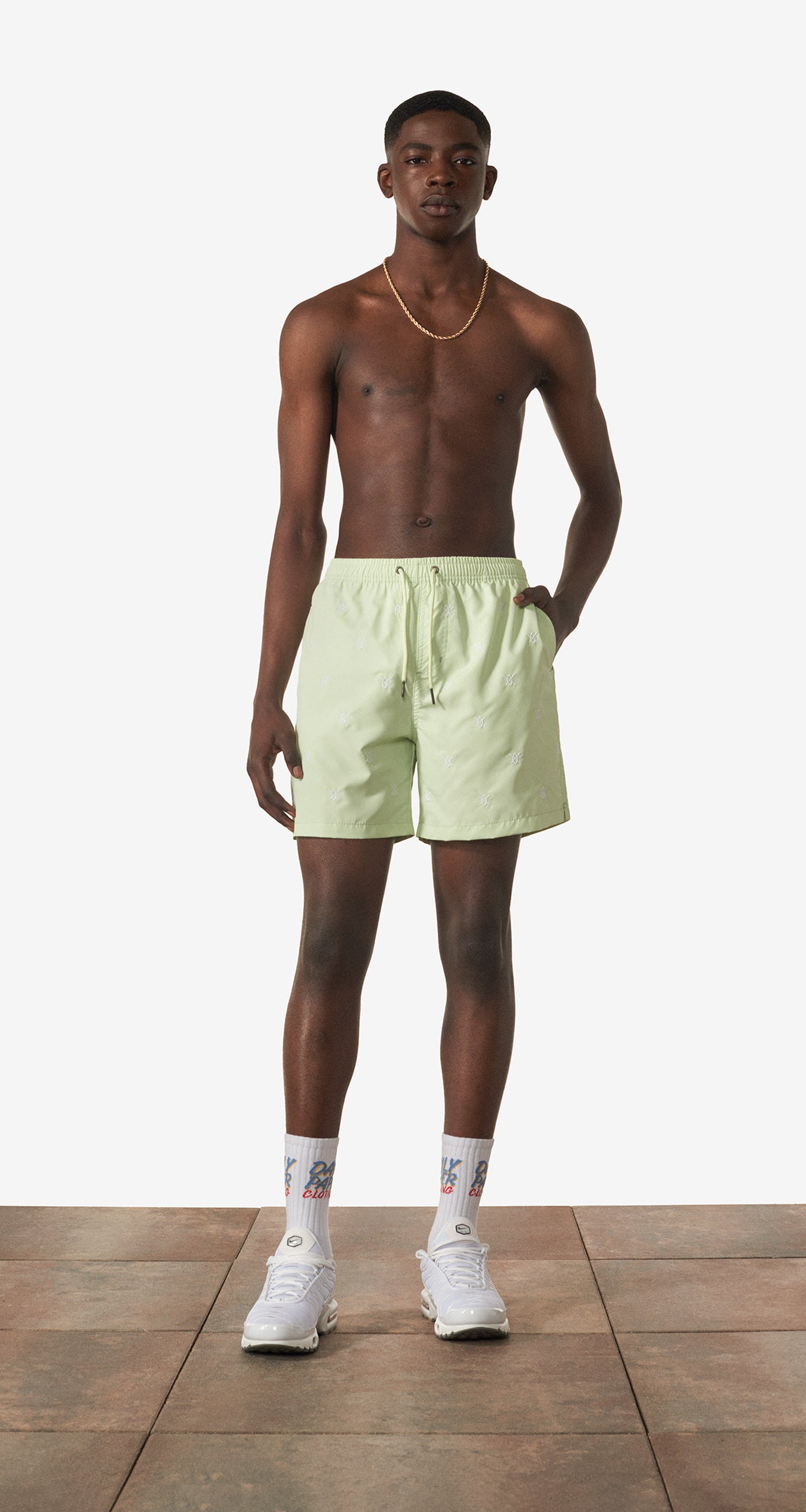 DP - Seacrest Green Reshield Swim Shorts - Men - Front